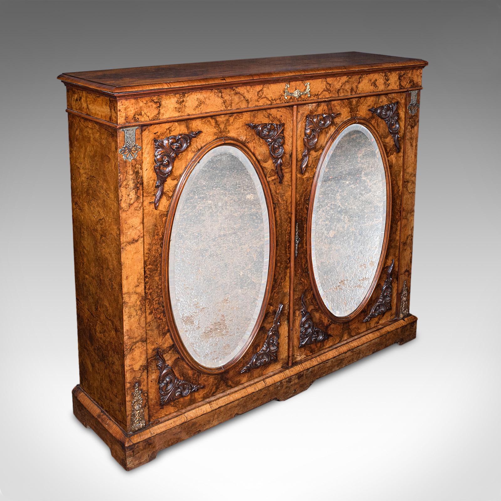 Antique Morning Room Book Cabinet, English Walnut Mirror Front Bookcase, Regency (1 of 12) Antique Morning Room Book Cabinet, English Walnut Mirror Front Bookcase, Regency (1 of 12)