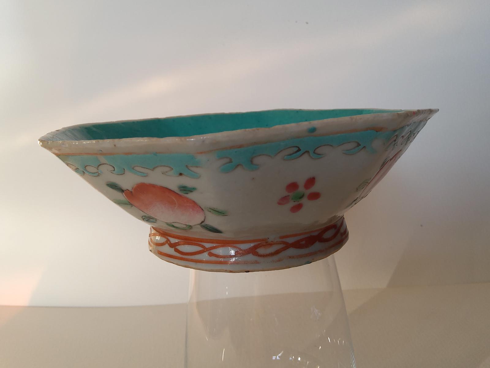 19th Century Octagonal Glazed Chinese Bowl (1 of 6)