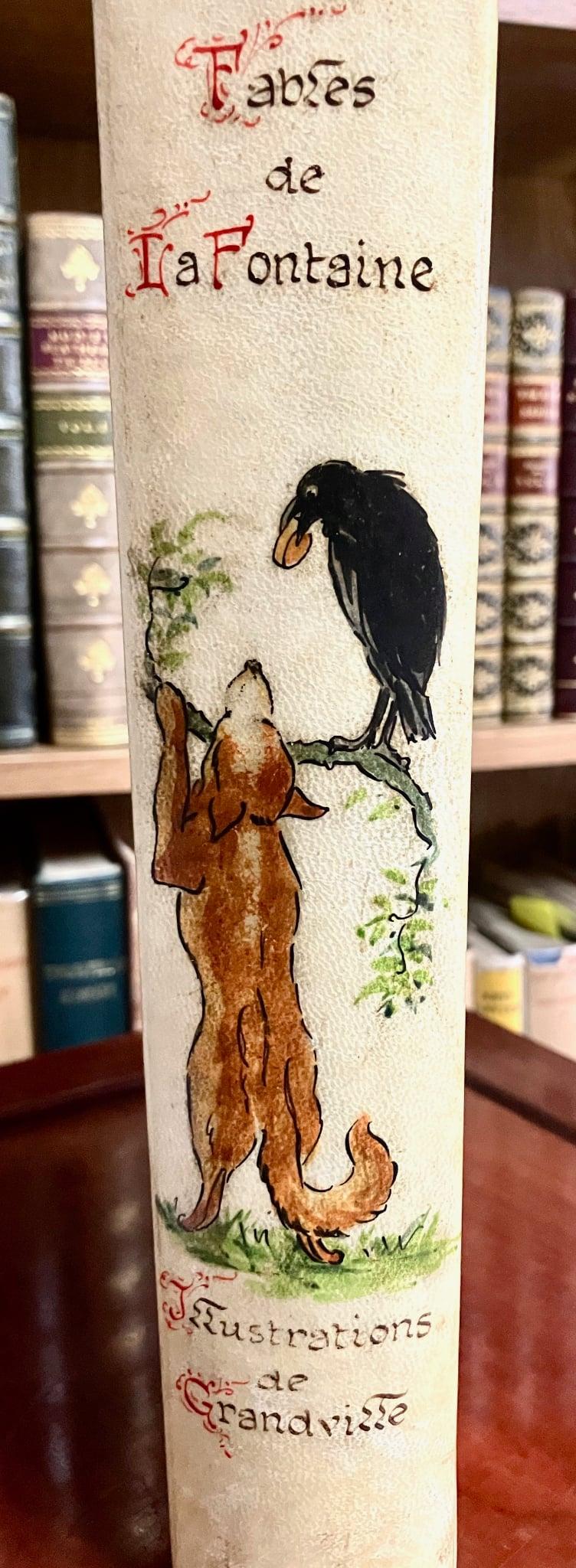 1920 Fables of Jean Fontaine Hand Painted Vellum Binding Illustrated Edition (1 of 6) 1920 Fables of Jean Fontaine Hand Painted Vellum Binding Illustrated Edition (1 of 6)
