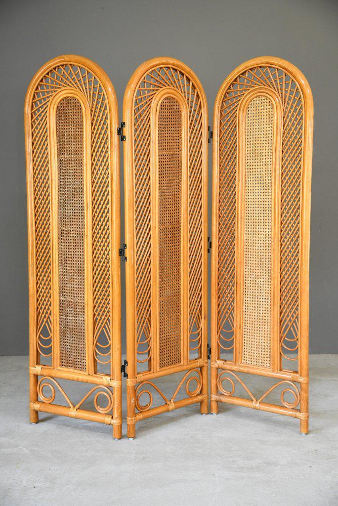 Retro Cane Screen Room Divider (1 of 7) Retro Cane Screen Room Divider (1 of 7)