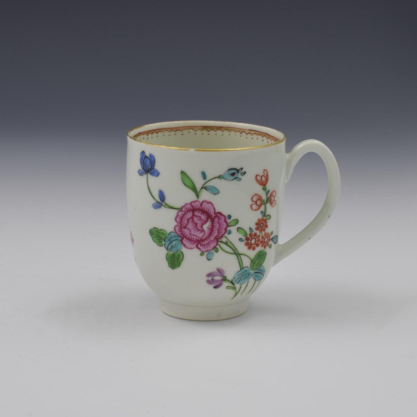 First Period Worcester Porcelain Floral Painted Coffee Cup c.1770 (1 of 6) First Period Worcester Porcelain Floral Painted Coffee Cup c.1770 (1 of 6)