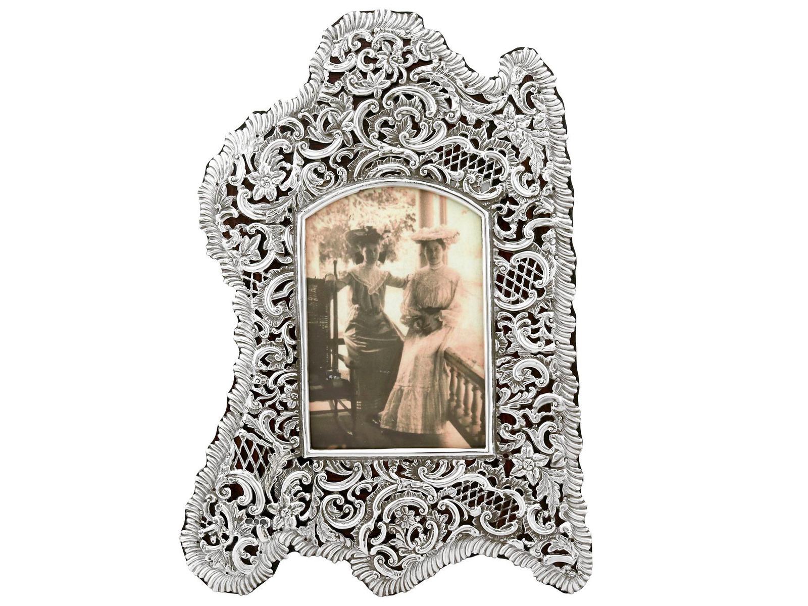 Antique Victorian Sterling Silver Photograph Frame 1897 (1 of 9)