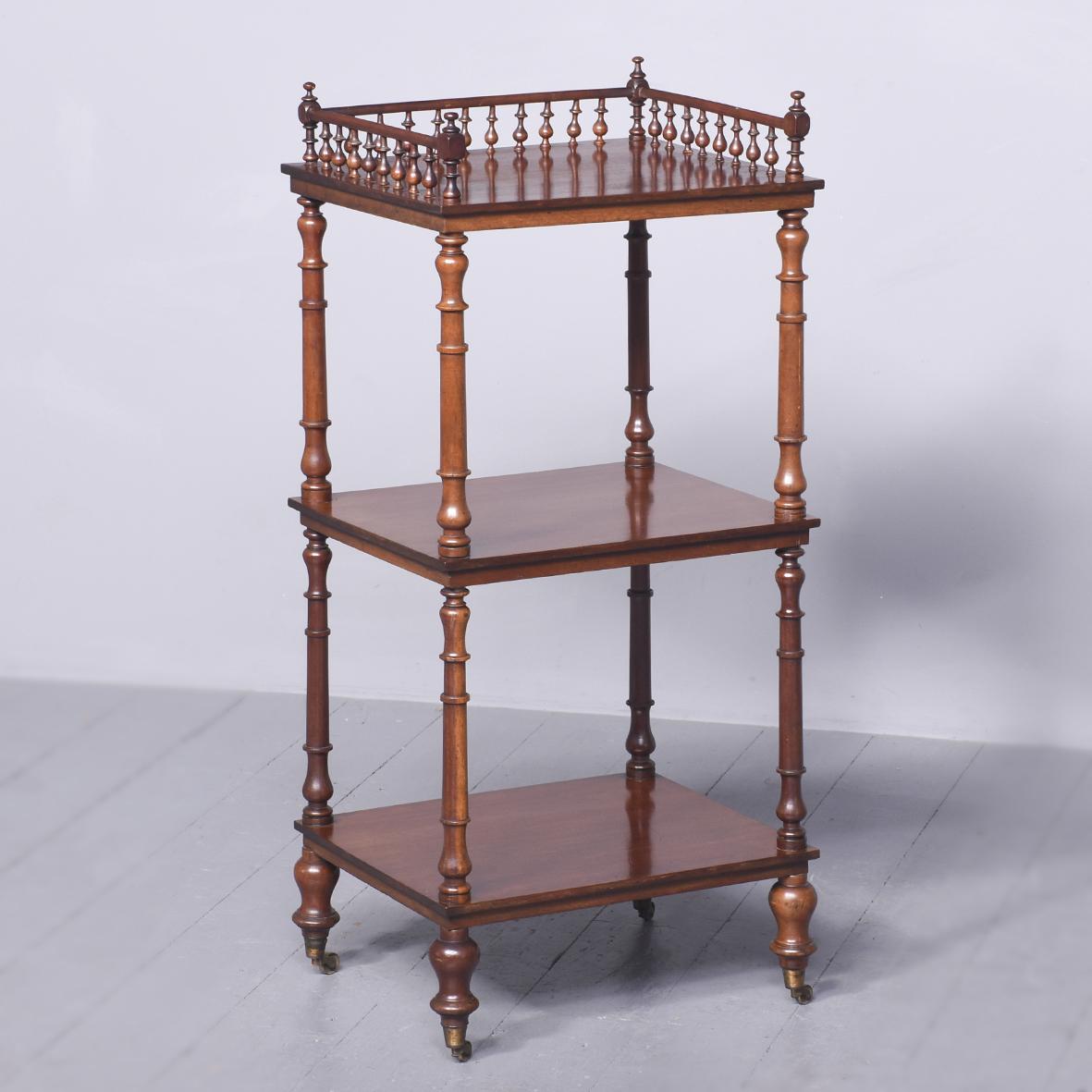 3 Tier Mahogany Whatnot (1 of 6)