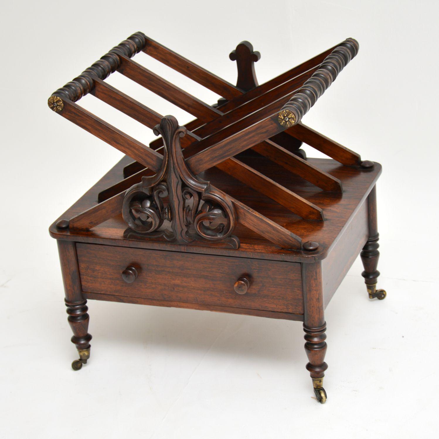Antique Regency Rosewood Canterbury Magazine Stand (1 of 12) Antique Regency Rosewood Canterbury Magazine Stand (1 of 12)