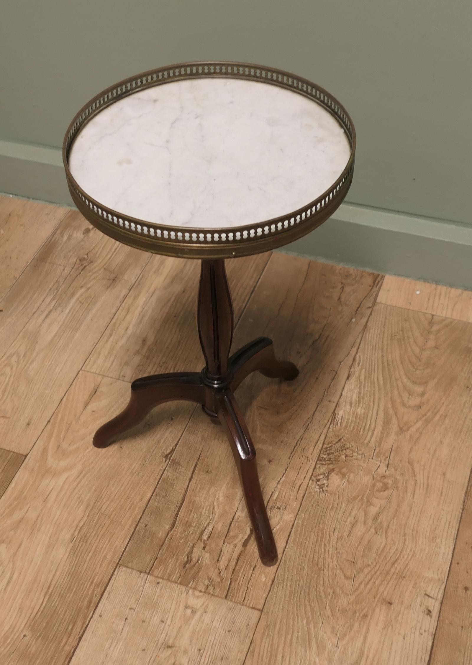 Napoleon III Marble & Brass Top Wine Table (1 of 6) Napoleon III Marble & Brass Top Wine Table (1 of 6)