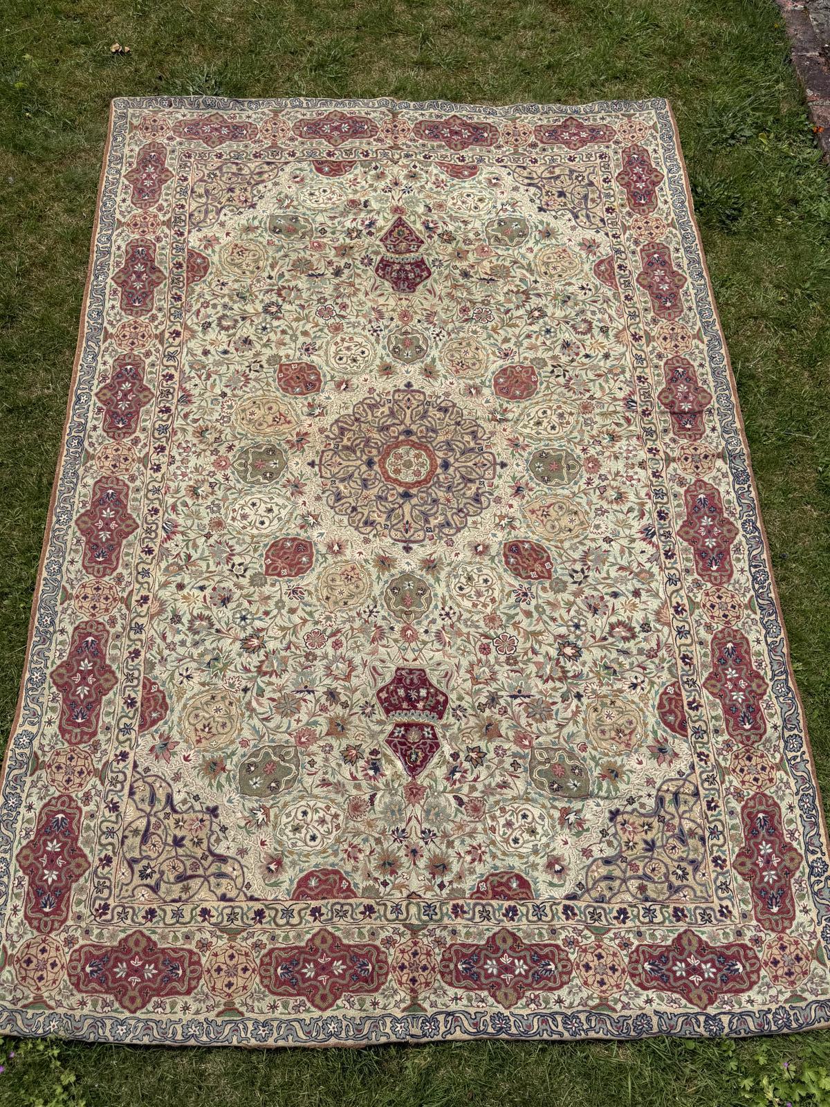 Large Crewelwork Carpet or Wall Hanging (1 of 5)