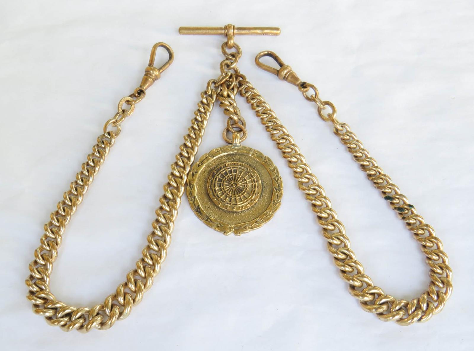 Antique Rolled Gold Double Watch Chain (1 of 3) Antique Rolled Gold Double Watch Chain (1 of 3)