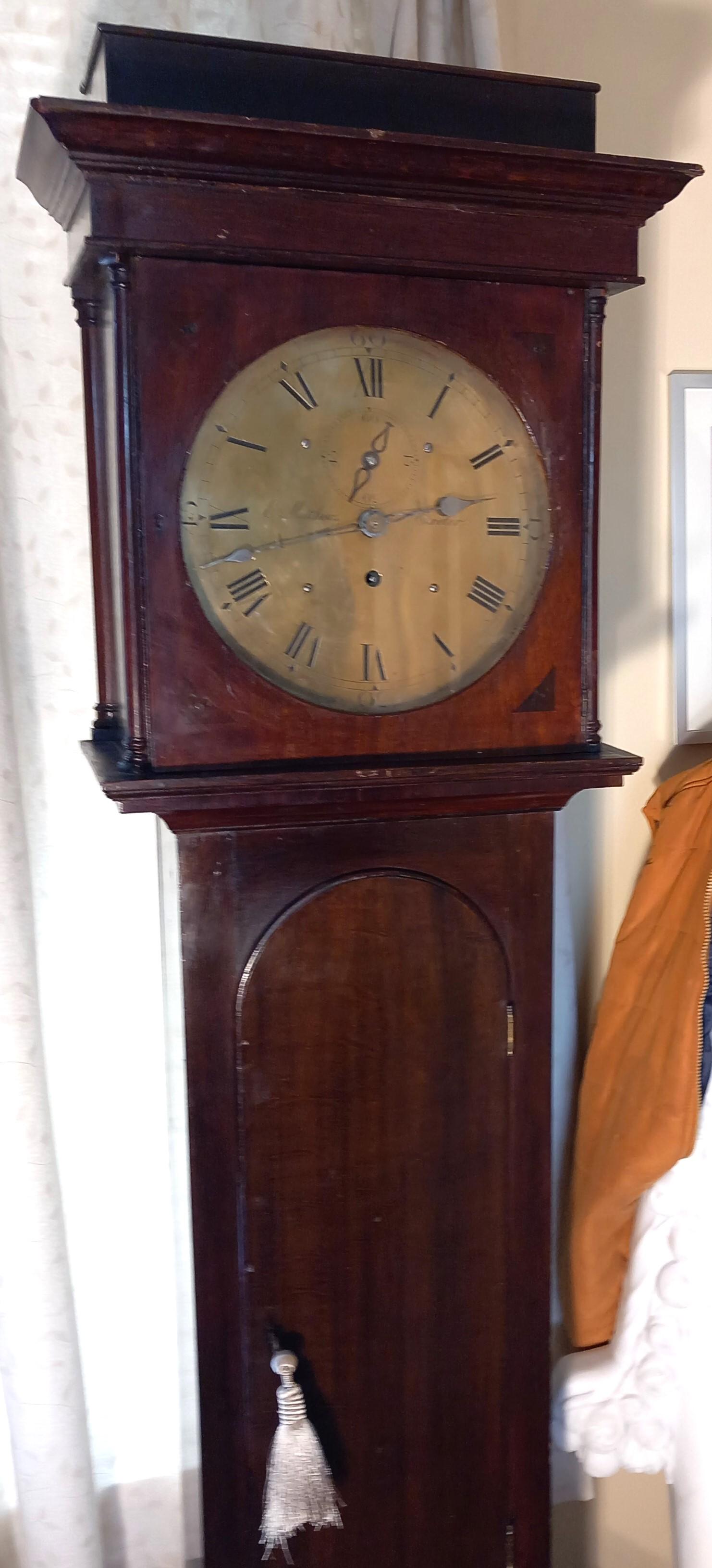 Antique "Exeter" Brass Dial Longcase Clock r1 / LA442298