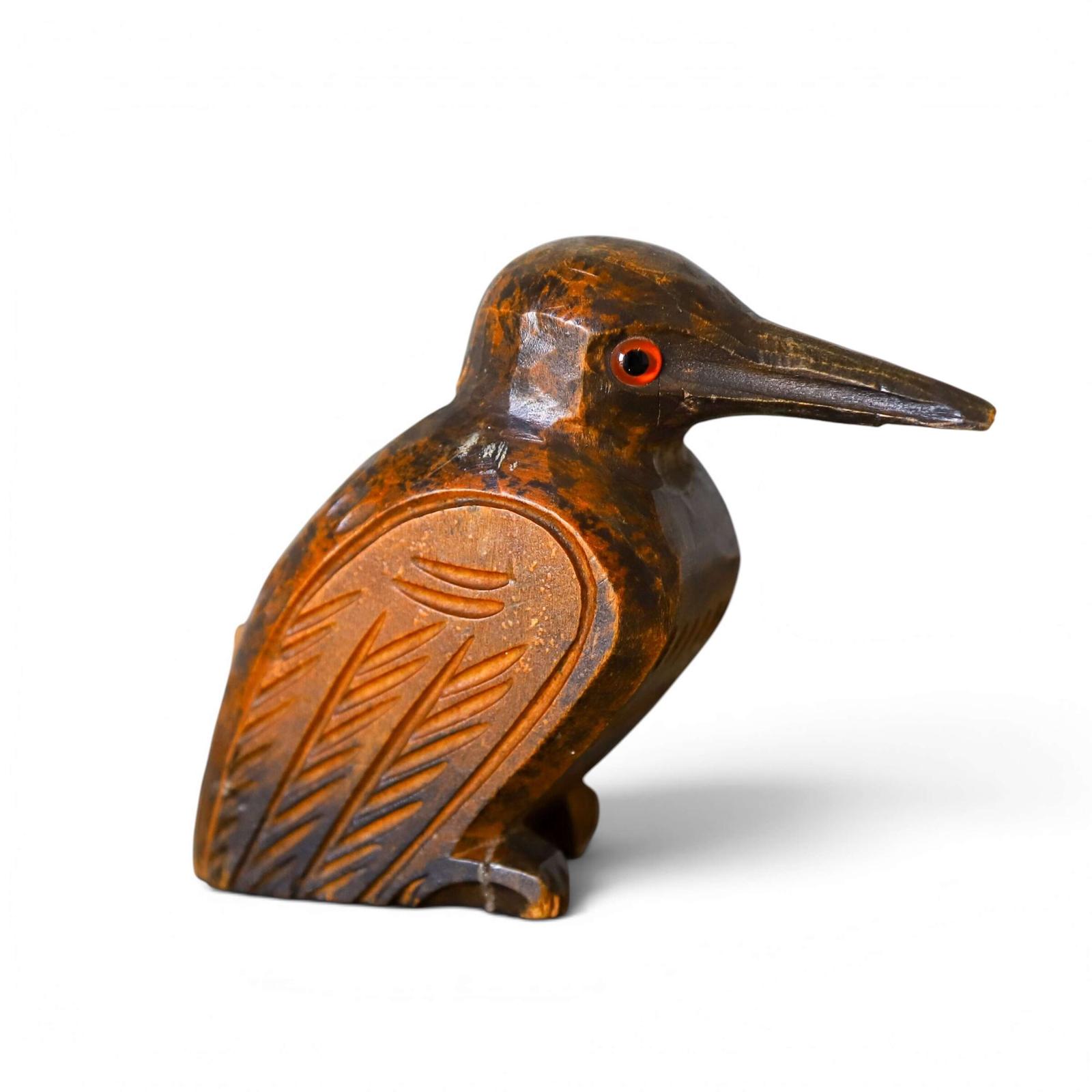 Folk‑Carved Wooden Bird Match Holder — Mid‑20th Century (1 of 9) Folk‑Carved Wooden Bird Match Holder — Mid‑20th Century (1 of 9)