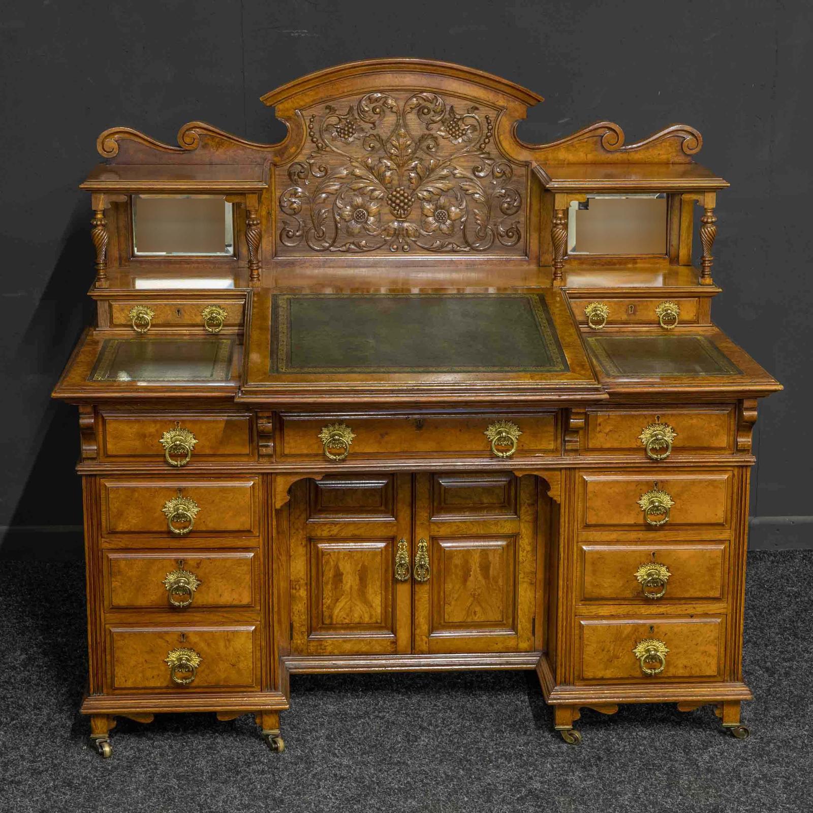 Late Victorian Pollard Oak Desk by Thomas Turner (1 of 17)