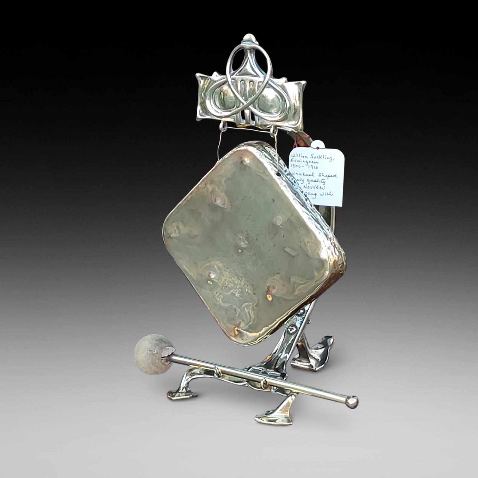 Art Nouveau Brass Table Top Gong (1 of 8)