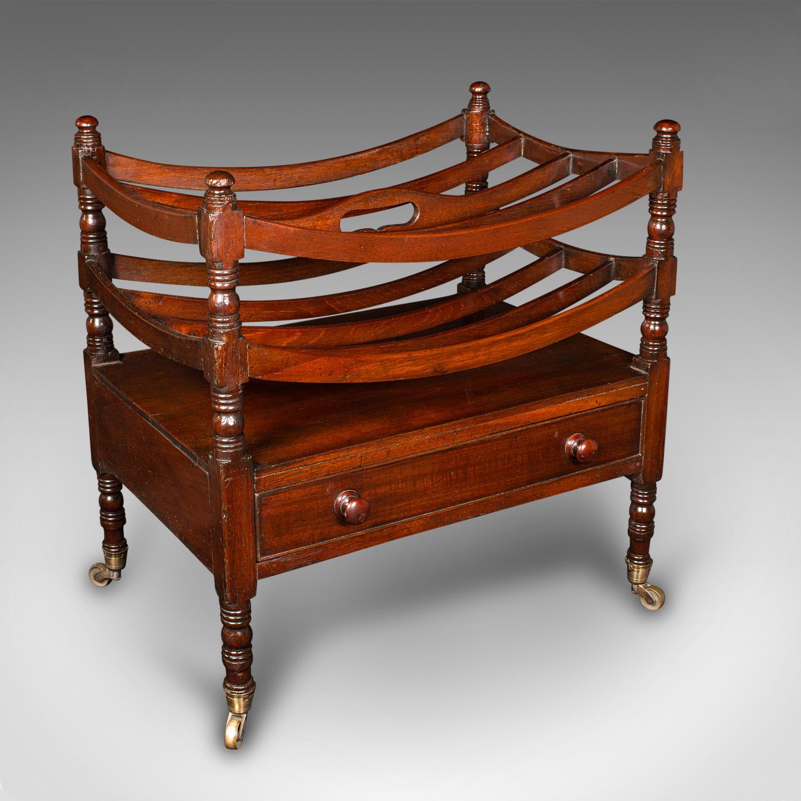 Antique Canterbury Stand, English, Magazine Rack, Lounge, Conservatory, Regency (1 of 10)