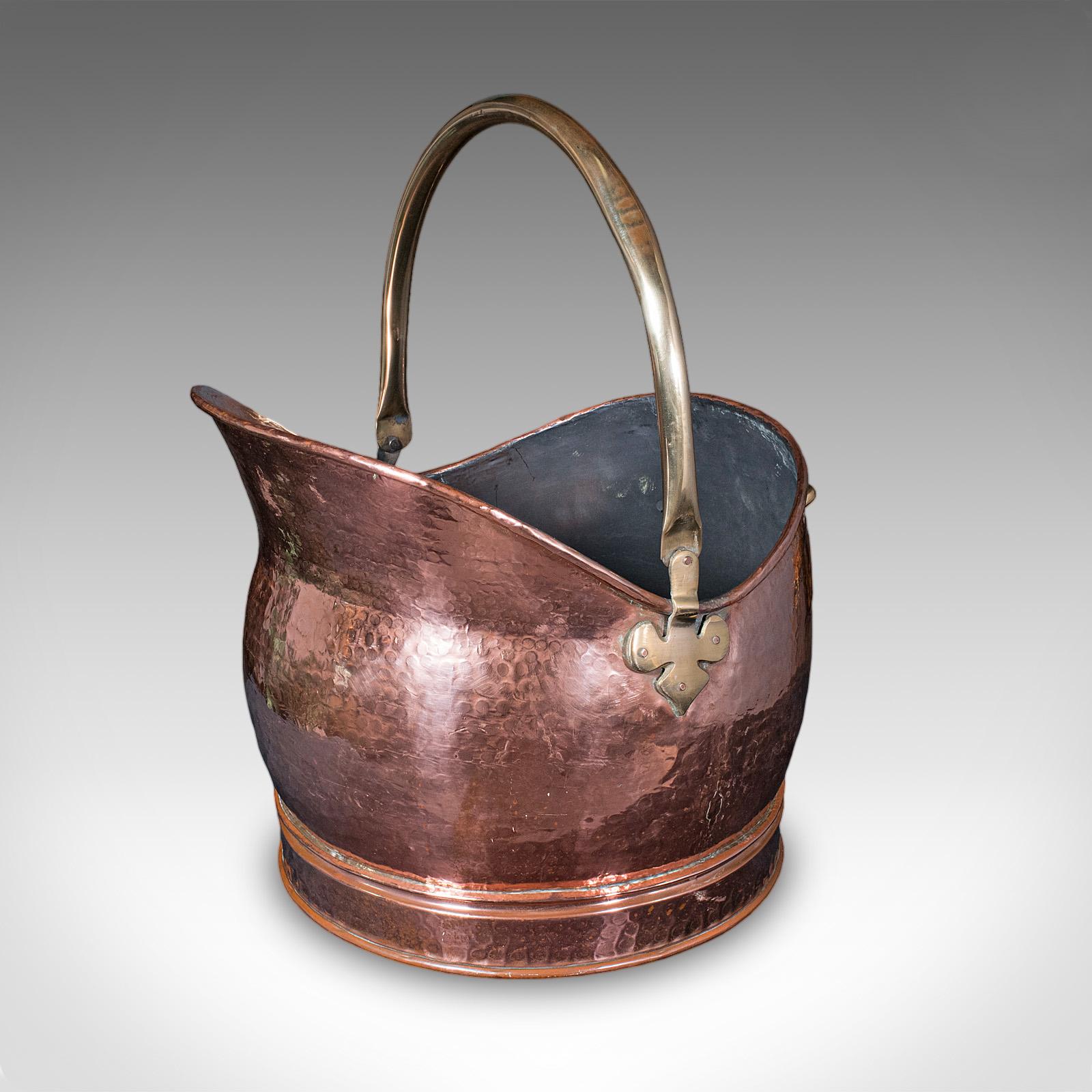 Antique Hand Finished Coal Scuttle, English, Copper, Brass, Fireside - Victorian (1 of 10) Antique Hand Finished Coal Scuttle, English, Copper, Brass, Fireside - Victorian (1 of 10)