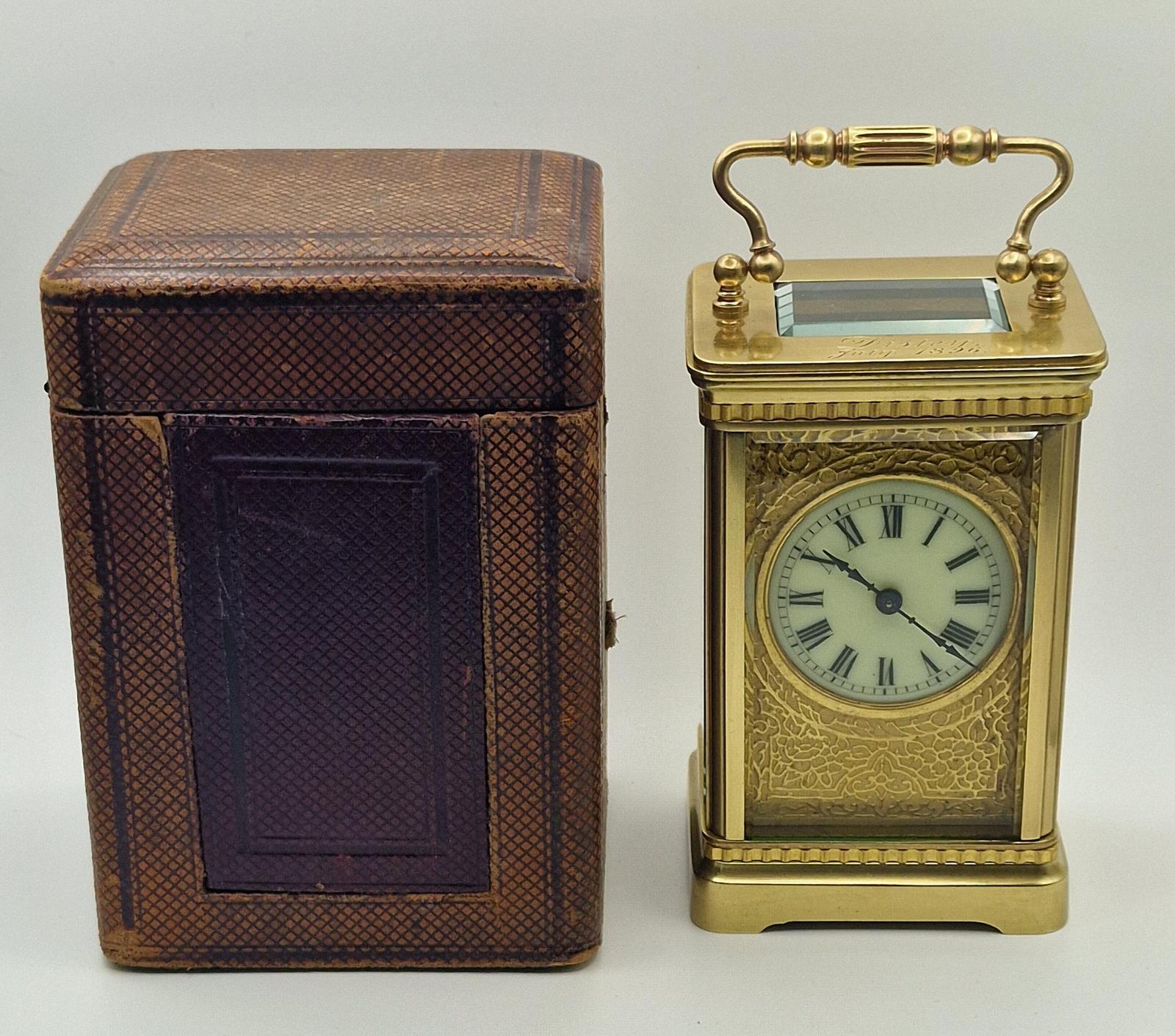 A Gilded Dial Carriage Clock (1 of 9) A Gilded Dial Carriage Clock (1 of 9)