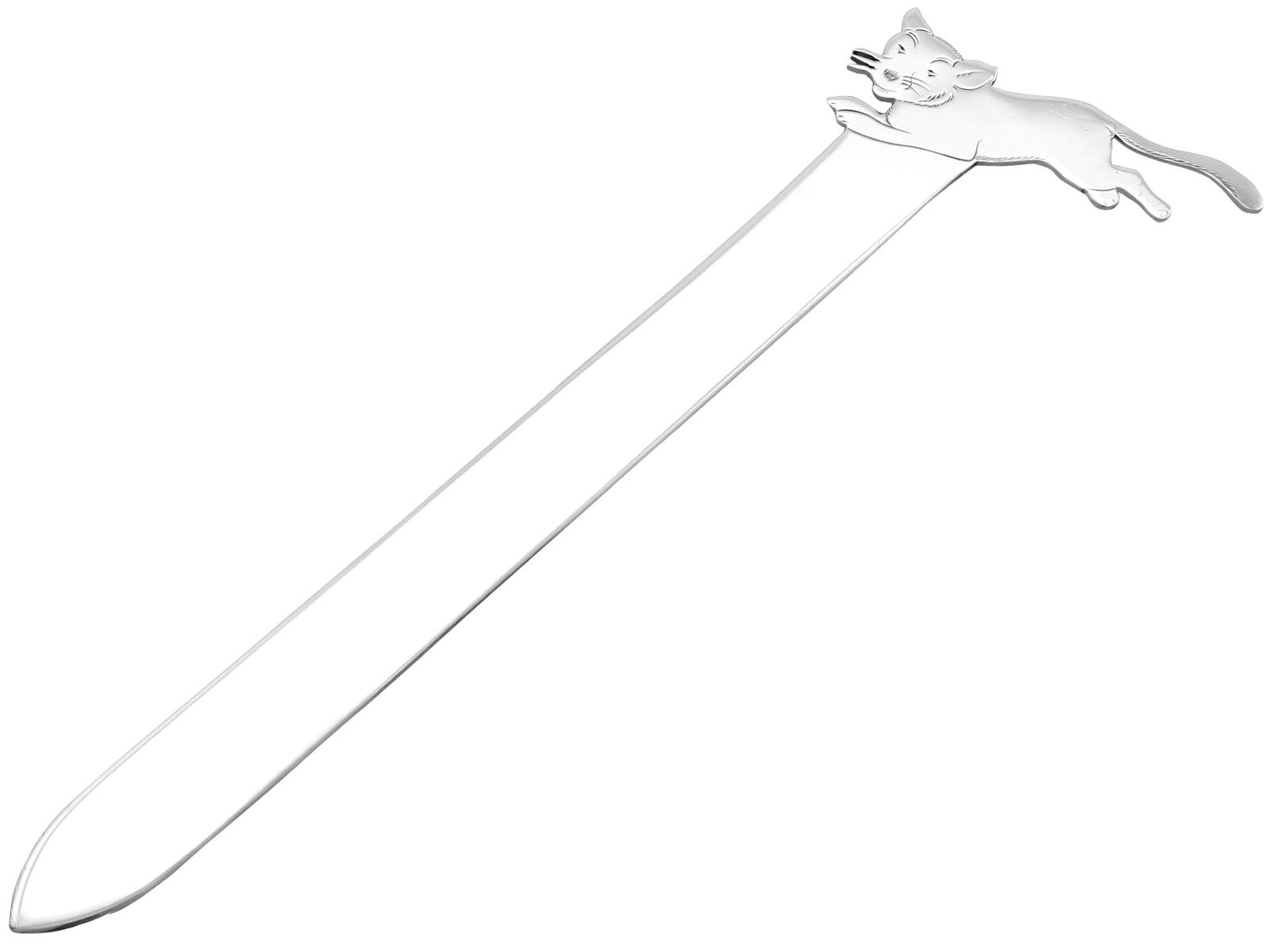 Antique George V Sterling Silver Letter Opener / Bookmark 1912 (1 of 6)