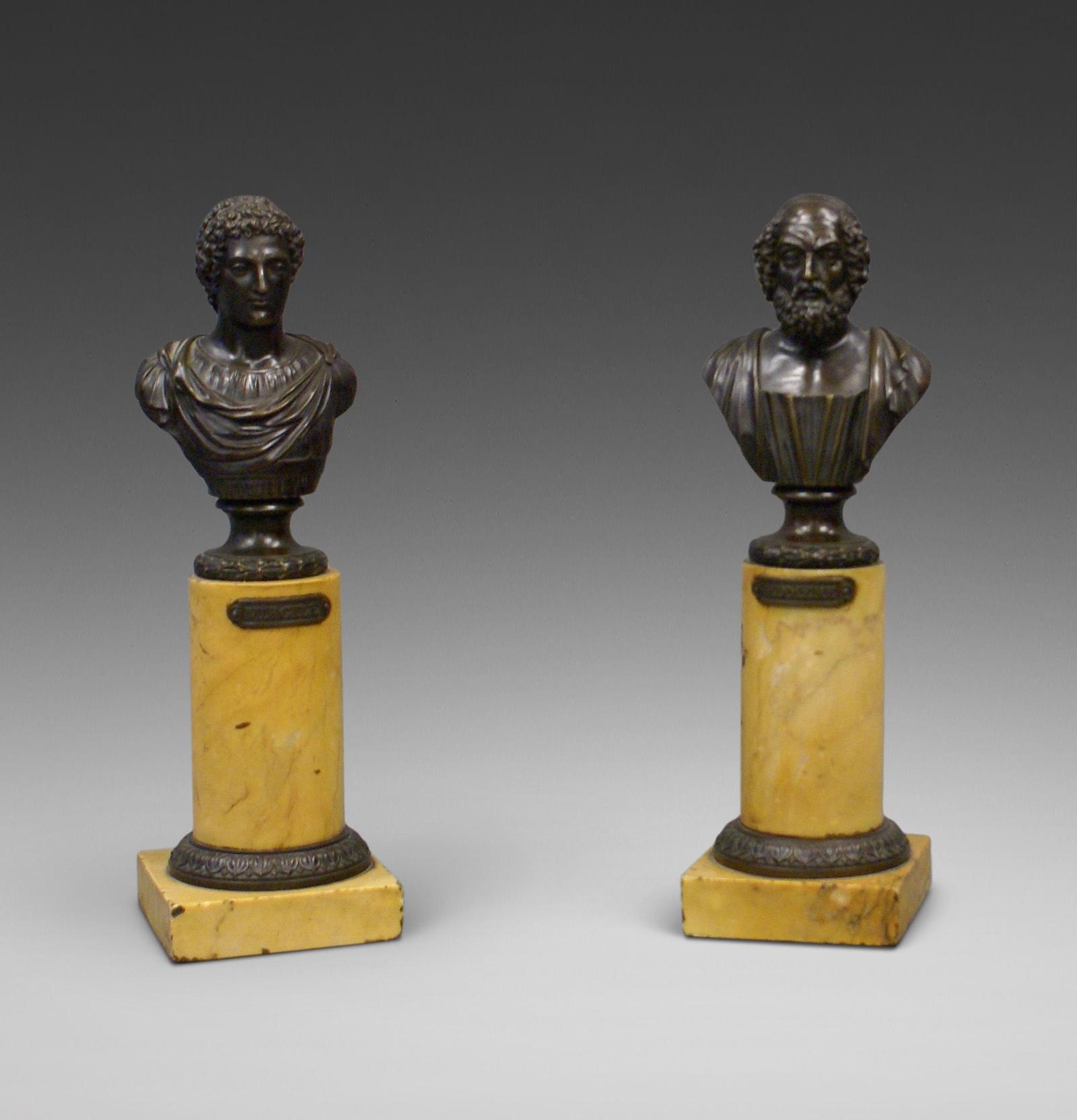 Pair of Bronze Busts of Classical Philosophers (1 of 4)