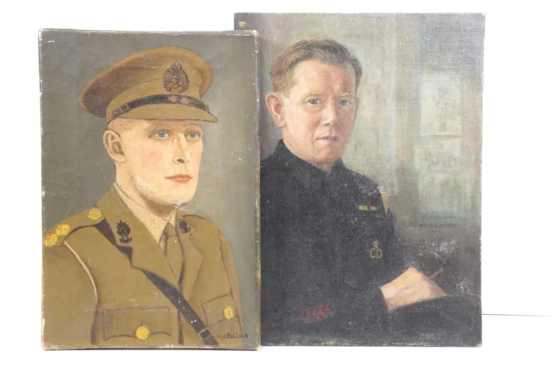 Pair of World War II British Military & Civil Defence Portraits (1 of 14) Pair of World War II British Military & Civil Defence Portraits (1 of 14)
