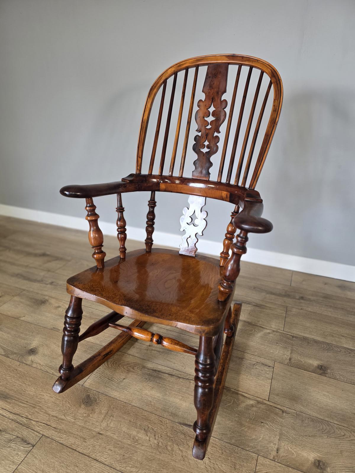 1860s Victorian Yew Wood Rocking Chair (1 of 12) 1860s Victorian Yew Wood Rocking Chair (1 of 12)