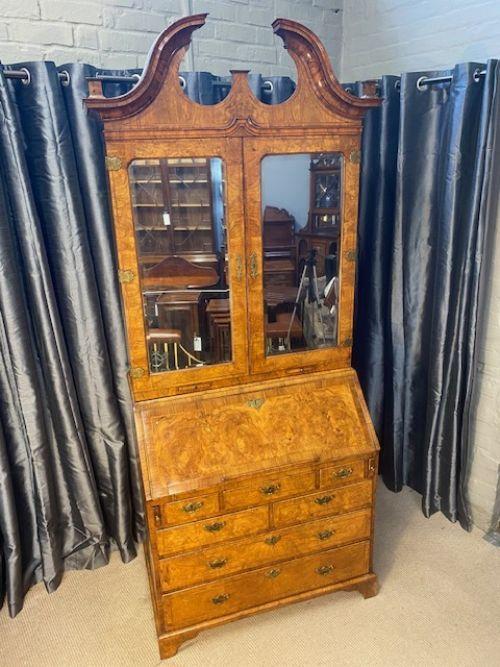 Walnut Bureau Bookcase (1 of 19)