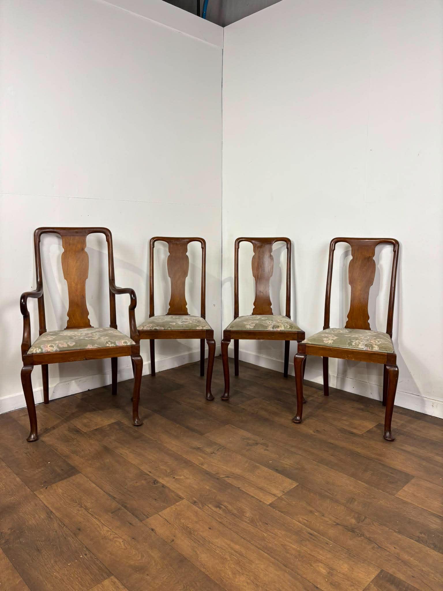 Set of Four Vintage Mahogany Dining Chairs Including Carver (1 of 12) Set of Four Vintage Mahogany Dining Chairs Including Carver (1 of 12)