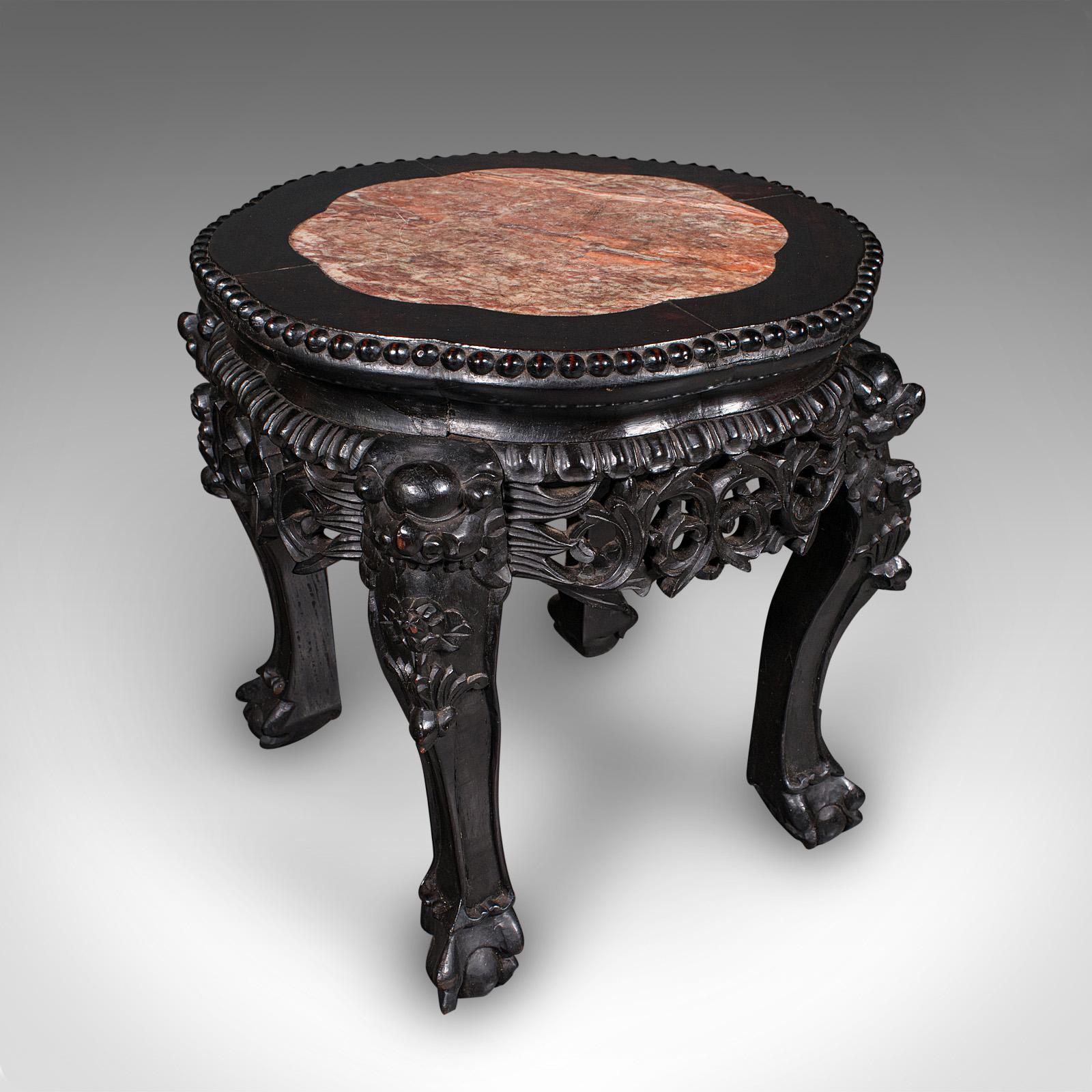 Antique Side Table, Chinese, Ebonised, Rouge Marble, Jardinière Stand c.1850 (1 of 9) Antique Side Table, Chinese, Ebonised, Rouge Marble, Jardinière Stand c.1850 (1 of 9)