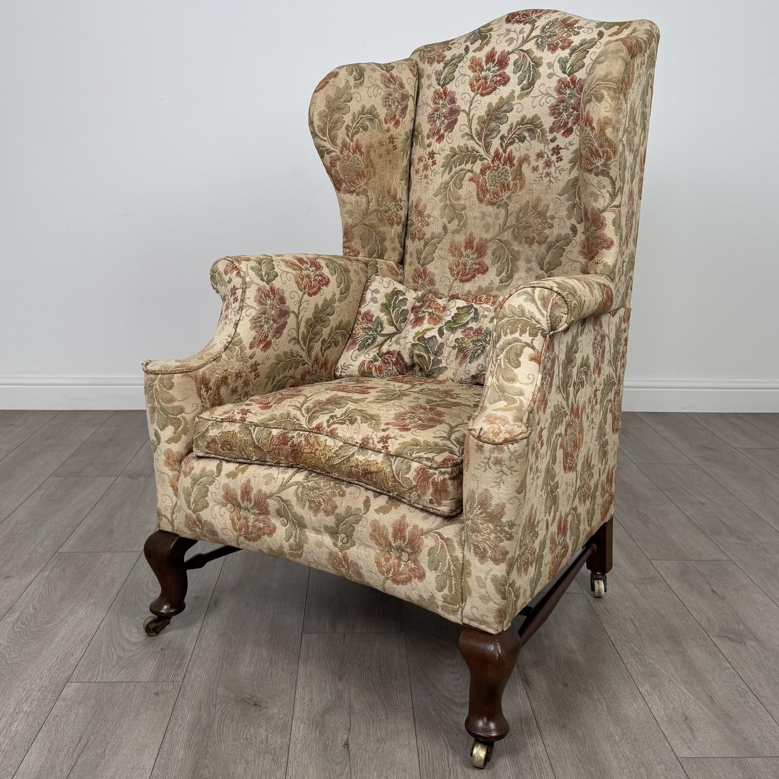 Antique 20th Century Georgian Style Wingback Armchair (1 of 12) Antique 20th Century Georgian Style Wingback Armchair (1 of 12)