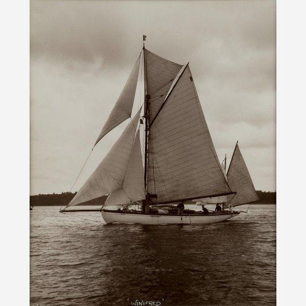 Yacht Winifred, Yawl, Early Silver Photographic Print by Beken of Cowes (1 of 1) Yacht Winifred, Yawl, Early Silver Photographic Print by Beken of Cowes (1 of 1)