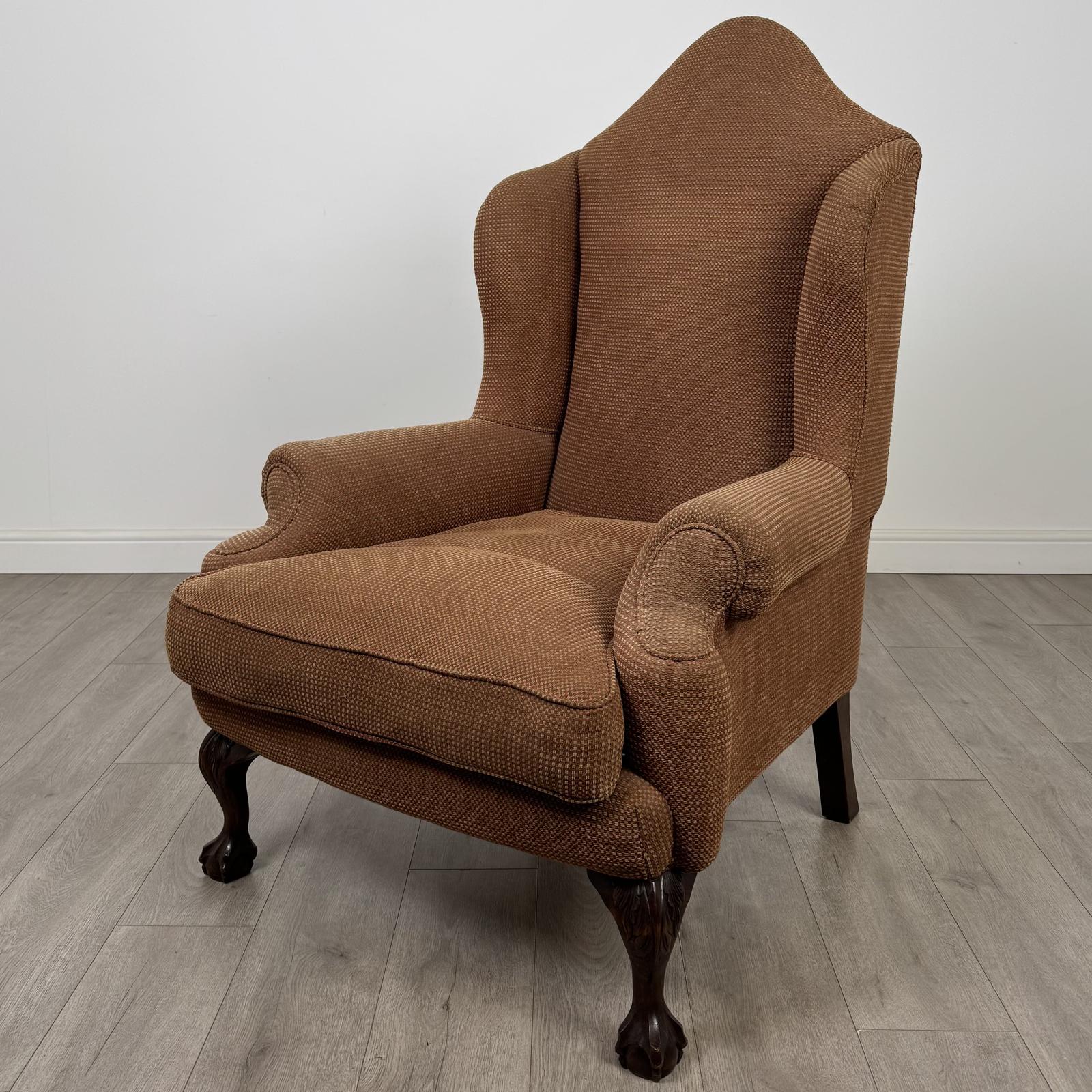 Antique 20th Century Large Wingback Armchair in Beech (1 of 12) Antique 20th Century Large Wingback Armchair in Beech (1 of 12)