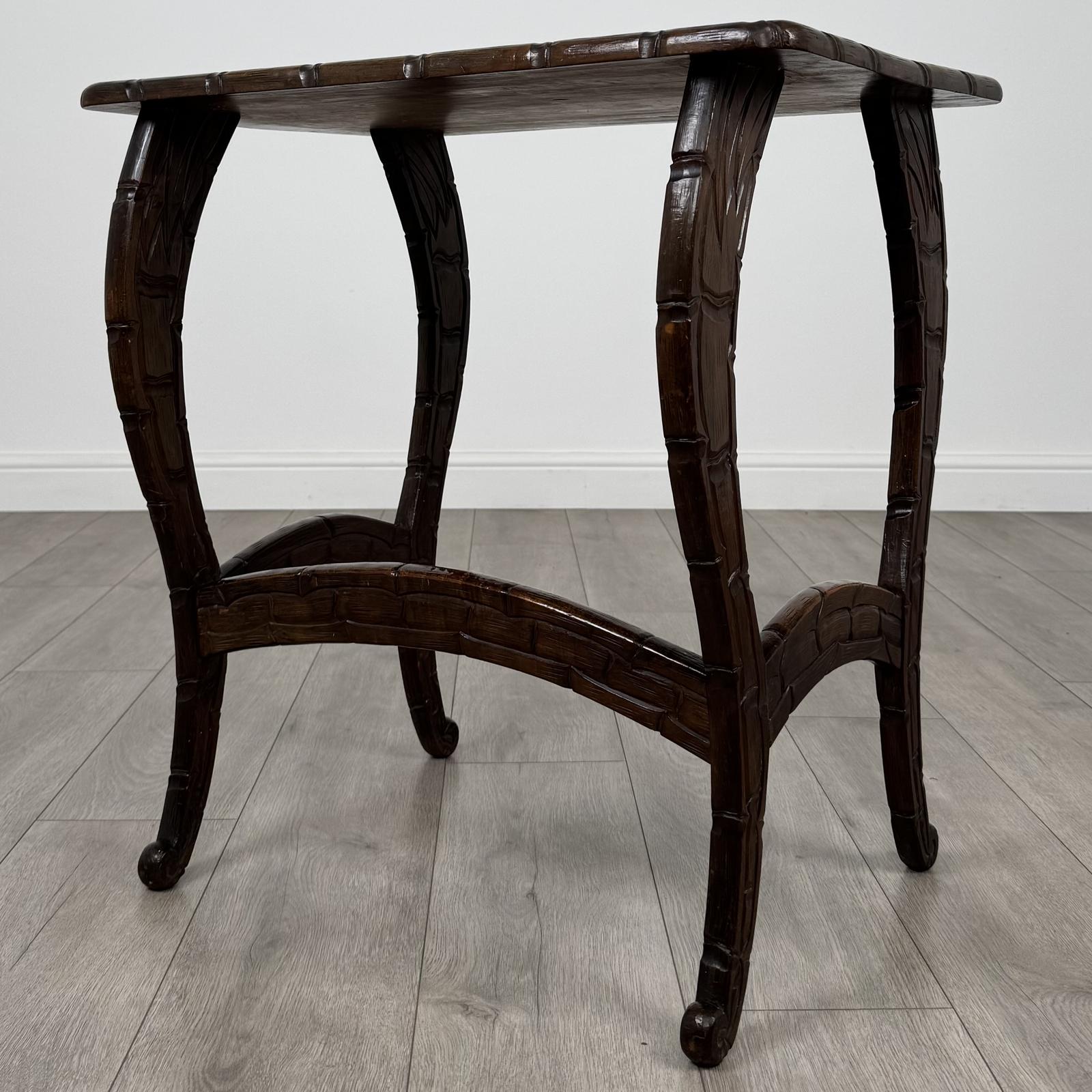 Antique 20th Century Carved Side Table In Mahogany (1 of 9)