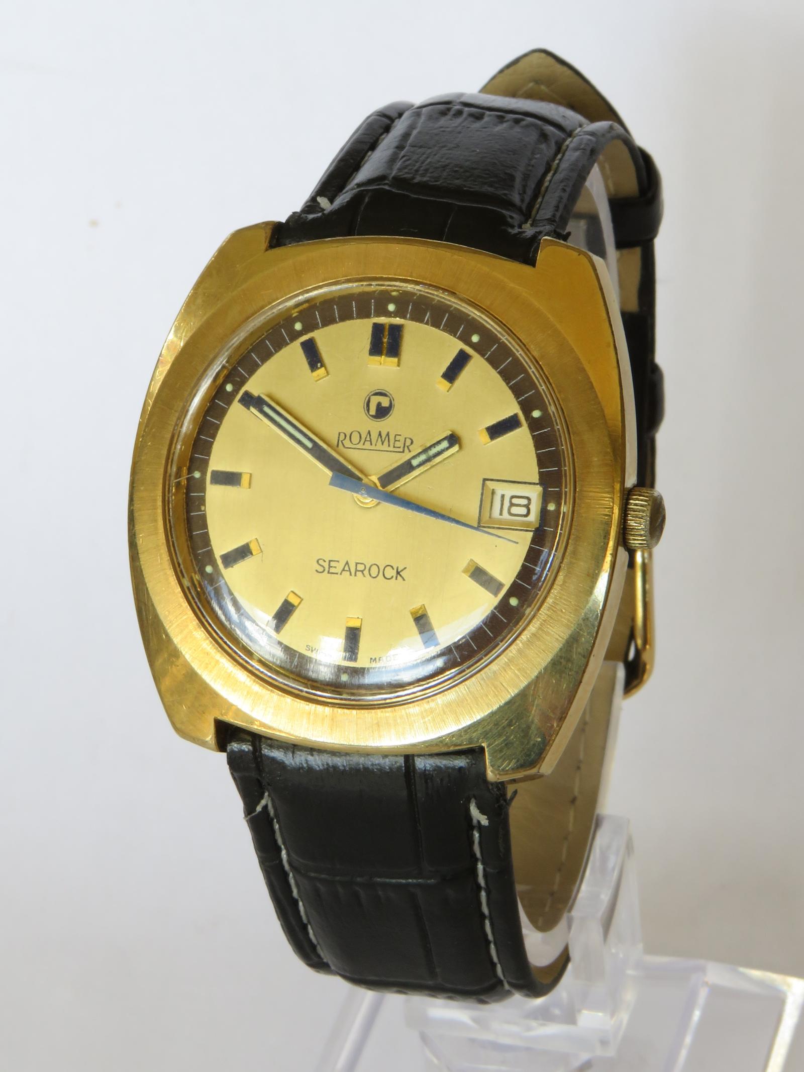 Watch : Gents 1970s Roamer Searock Wrist Watch (1 of 4) Watch : Gents 1970s Roamer Searock Wrist Watch (1 of 4)