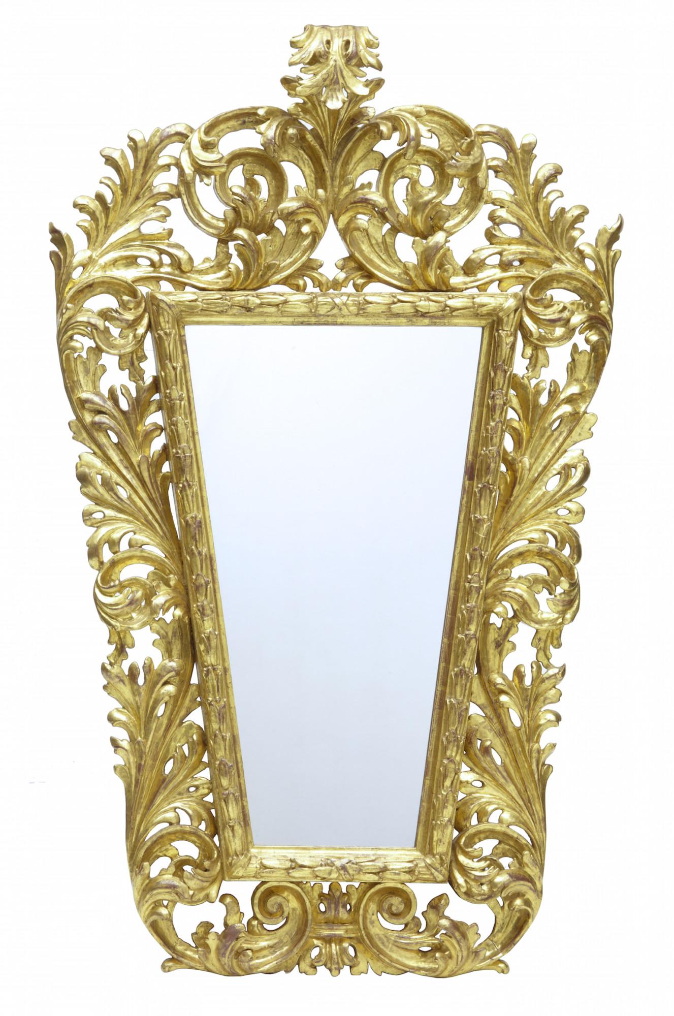 18th Century Carved Italian Rococo Giltwood Mirror (1 of 9)