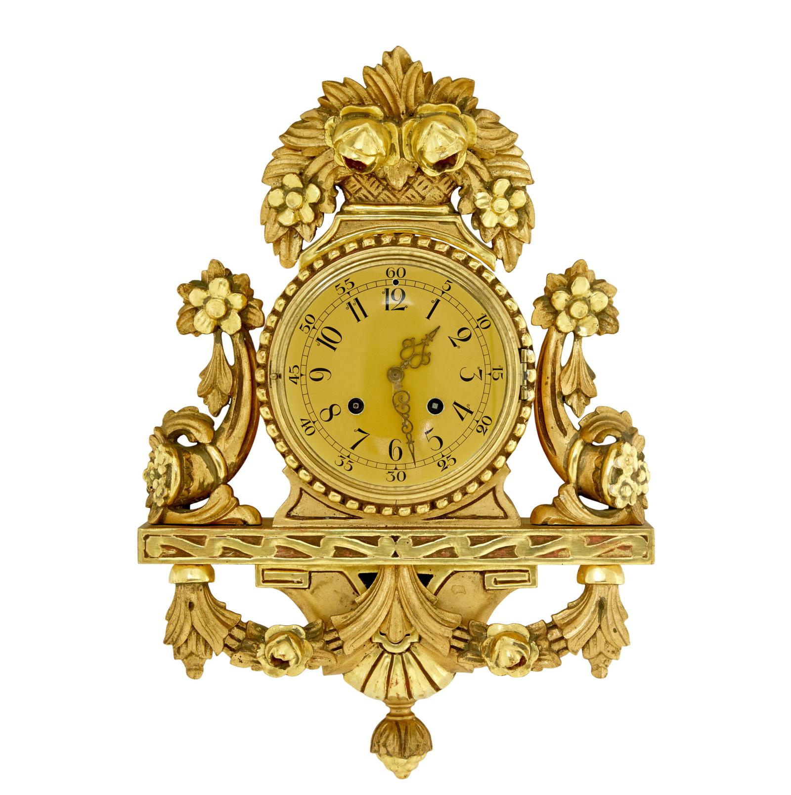 20th Century Westerstrand Rococo Revival Gilt Carved Clock (1 of 5)