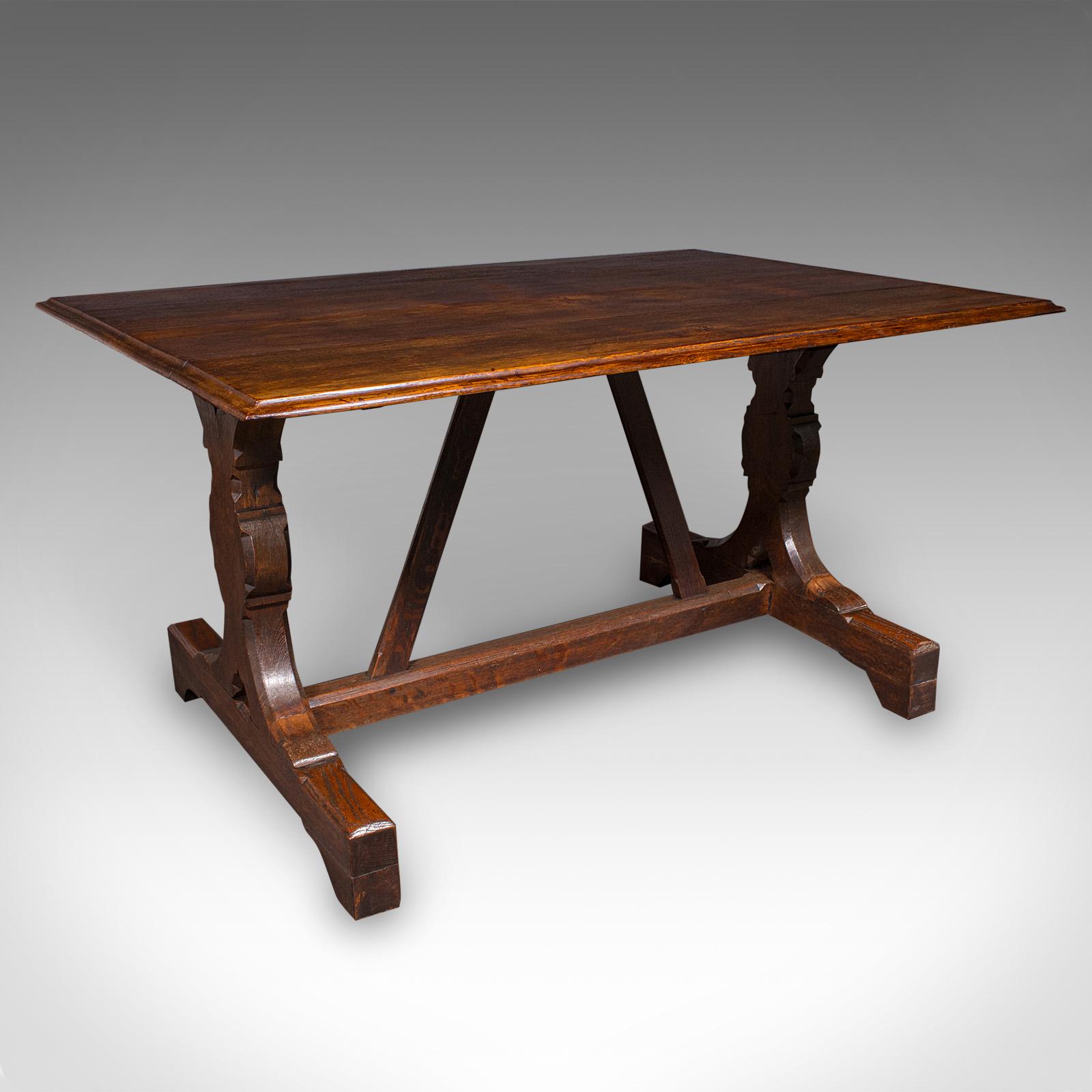 Antique 6 Seat Dining Table, English, Oak, Gothic Revival, Kitchen, Victorian (1 of 10) Antique 6 Seat Dining Table, English, Oak, Gothic Revival, Kitchen, Victorian (1 of 10)