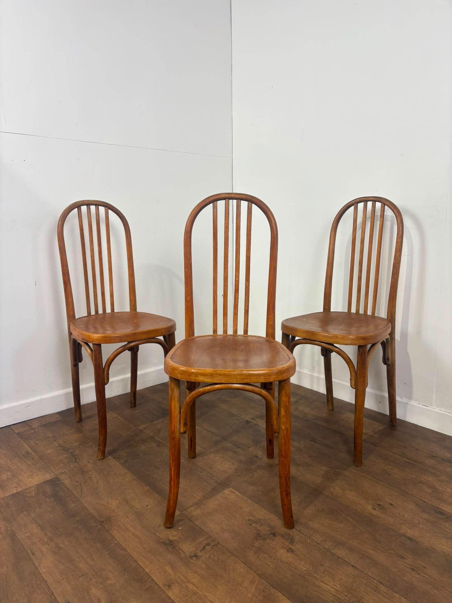 Set of Three Bentwood Spindle Back Dining Chairs (1 of 12) Set of Three Bentwood Spindle Back Dining Chairs (1 of 12)