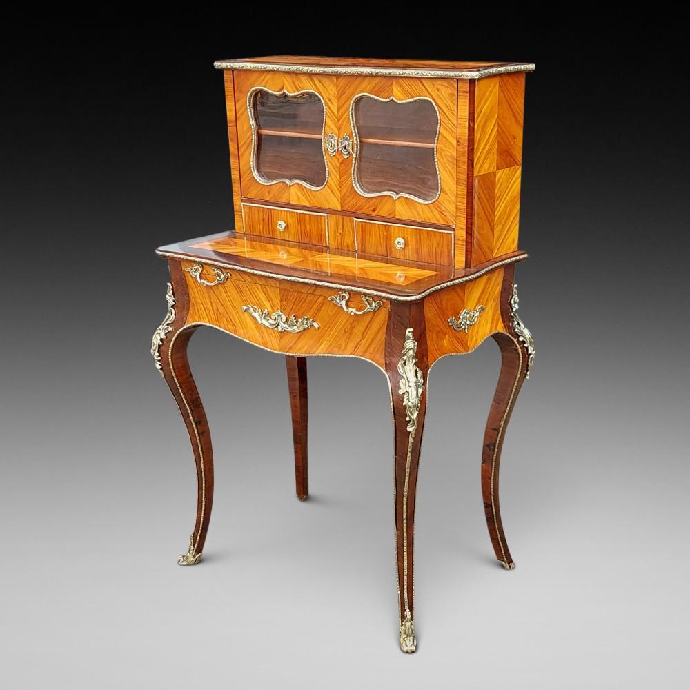 19th Century French Tulipwood & Rosewood Bonheur Du Jour (1 of 10)