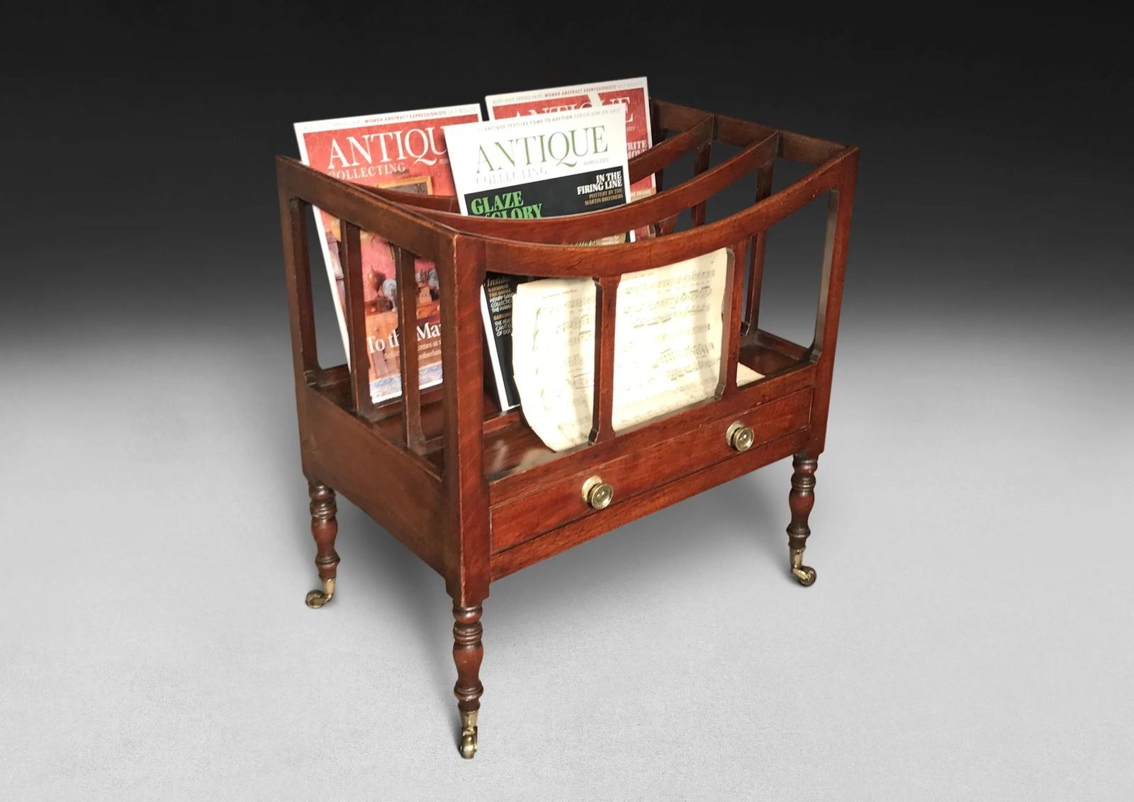 Regency Period, Three-division Mahogany Canterbury (1 of 3)