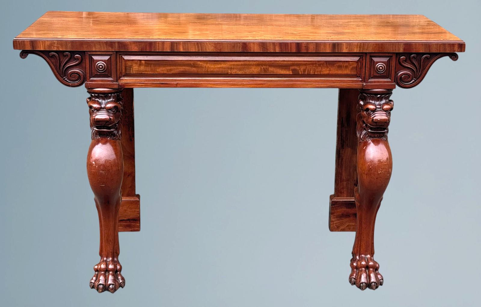 19th Century Victorian Mahogany Serving Table (1 of 17)