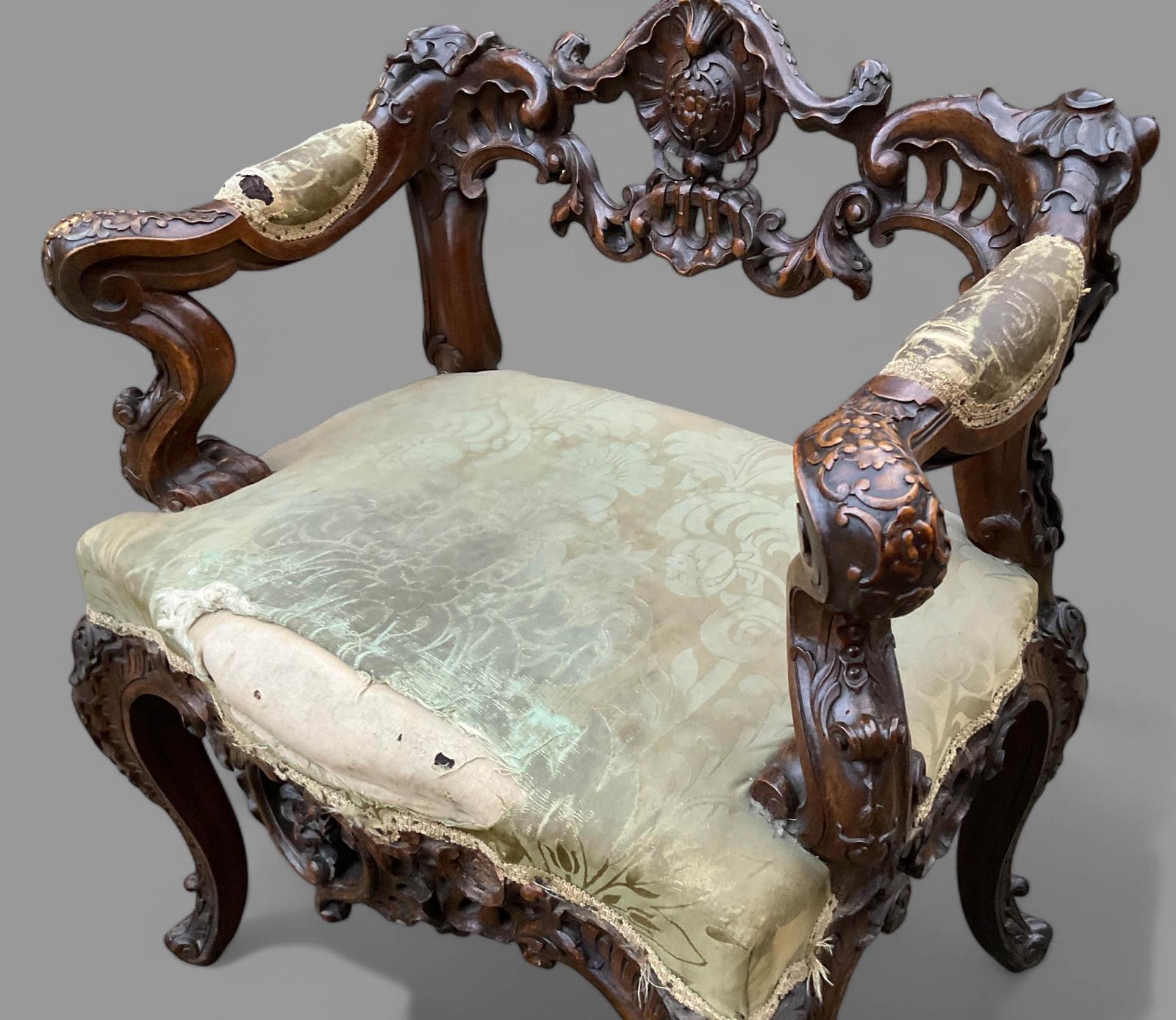 A Wonderful Georgian Seat Rococo C1770 (1 of 10)