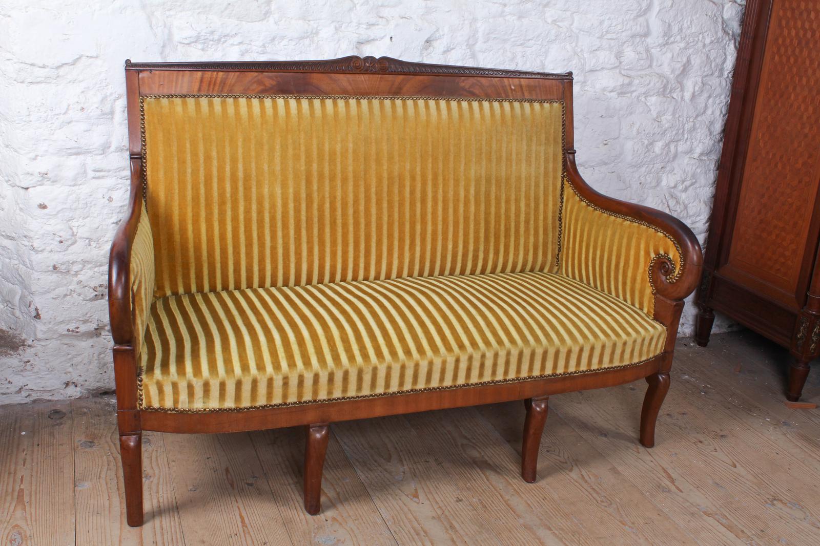Handsome French Fruitwood Directoire Two Seater Sofa (1 of 1)