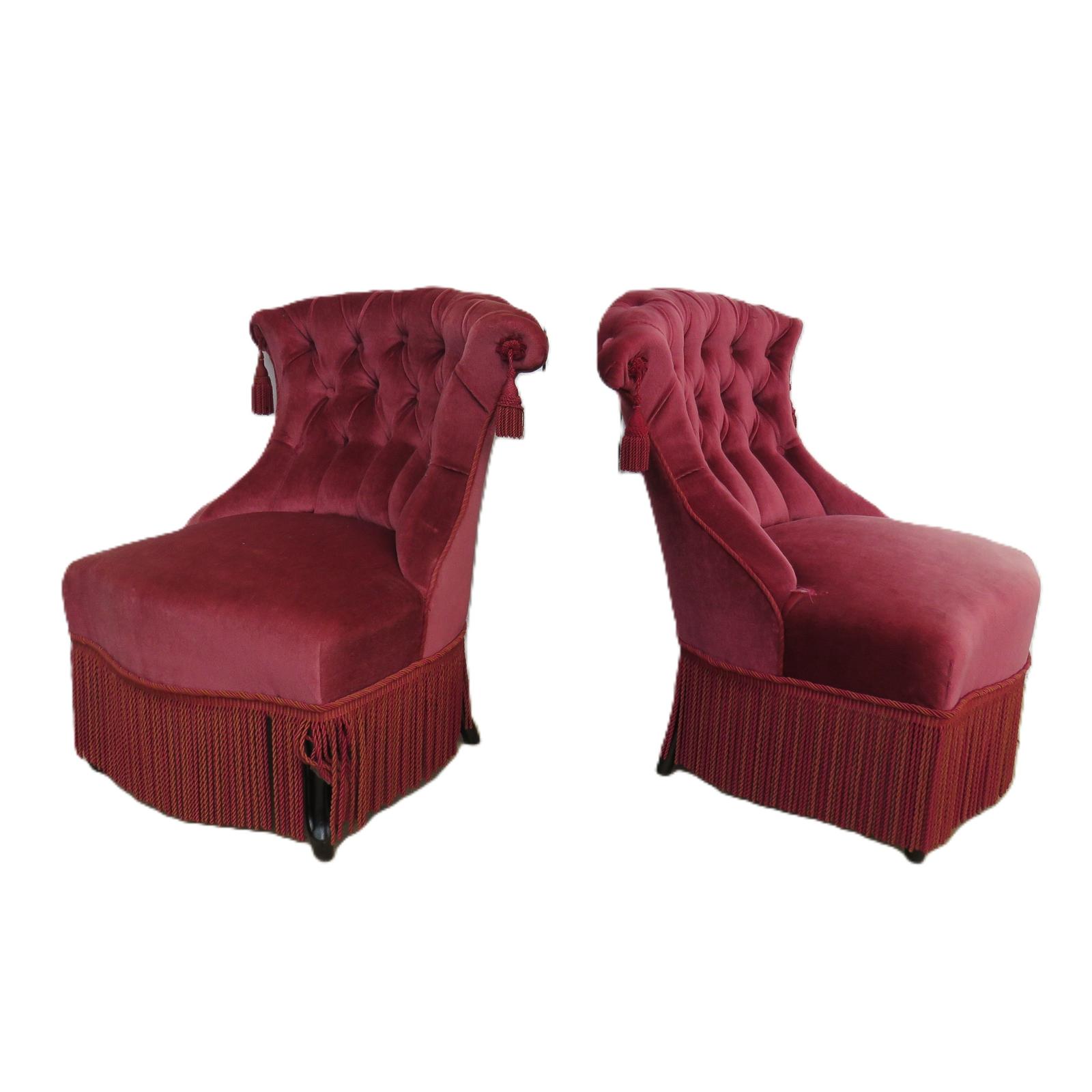 Pair of Antique Napoleon III Tub Chairs (1 of 8) Pair of Antique Napoleon III Tub Chairs (1 of 8)