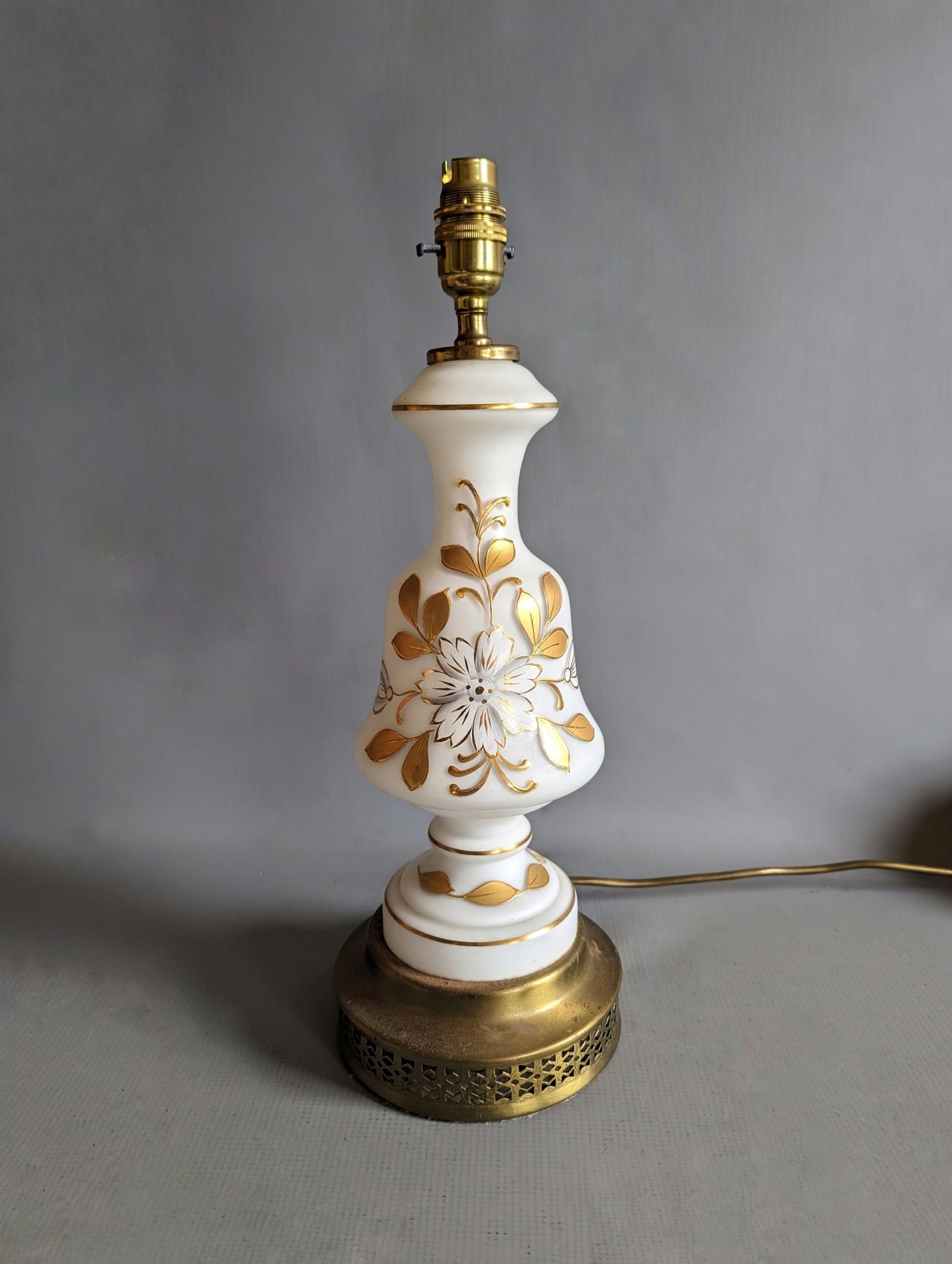 1920s White Opaline Glass Lamp (1 of 7) 1920s White Opaline Glass Lamp (1 of 7)