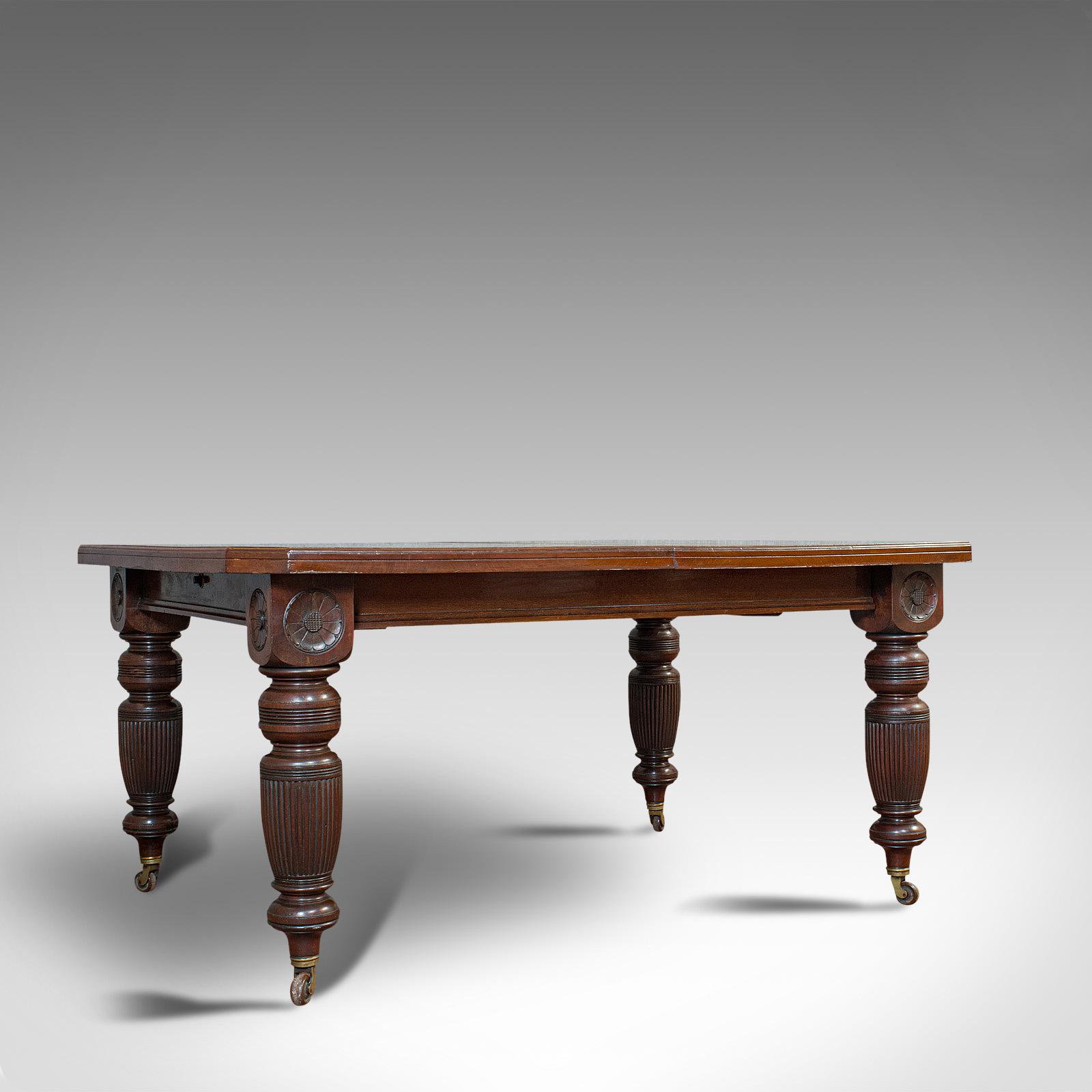 Large 9'7" Antique Extending Dining Table, Mahogany, 3 Leaf, Seats 10, Victorian (1 of 12) Large 9'7" Antique Extending Dining Table, Mahogany, 3 Leaf, Seats 10, Victorian (1 of 12)