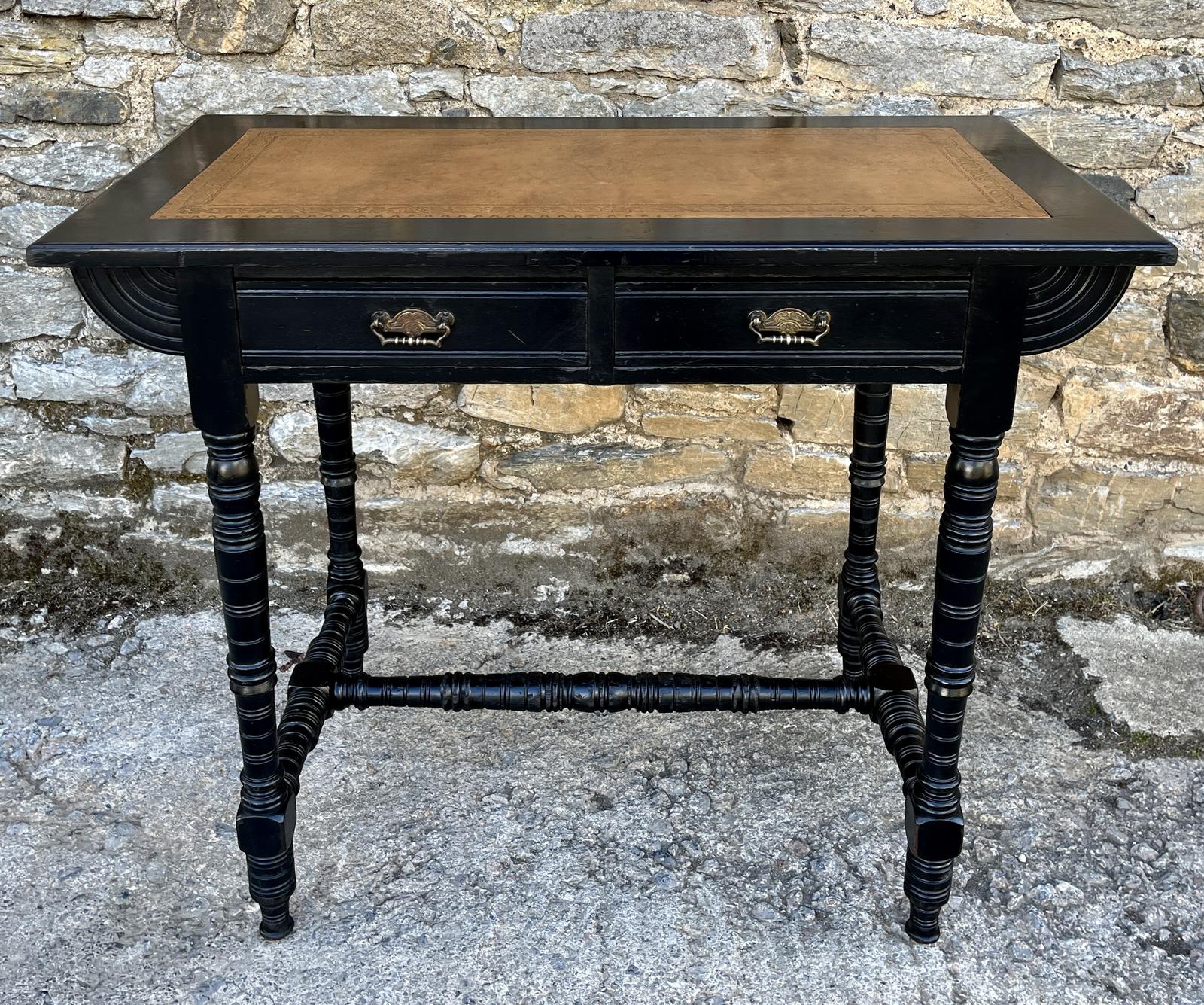 Aesthetic Movement Ebonised Writing Desk by Maple & Co (1 of 16) Aesthetic Movement Ebonised Writing Desk by Maple & Co (1 of 16)