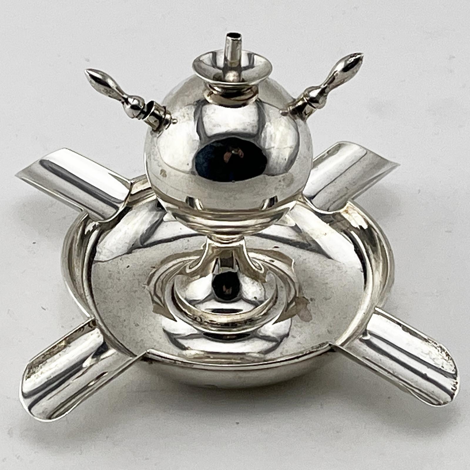Goldsmith & Silversmith Sterling Silver Table Cigar Lighter (1 of 6)
