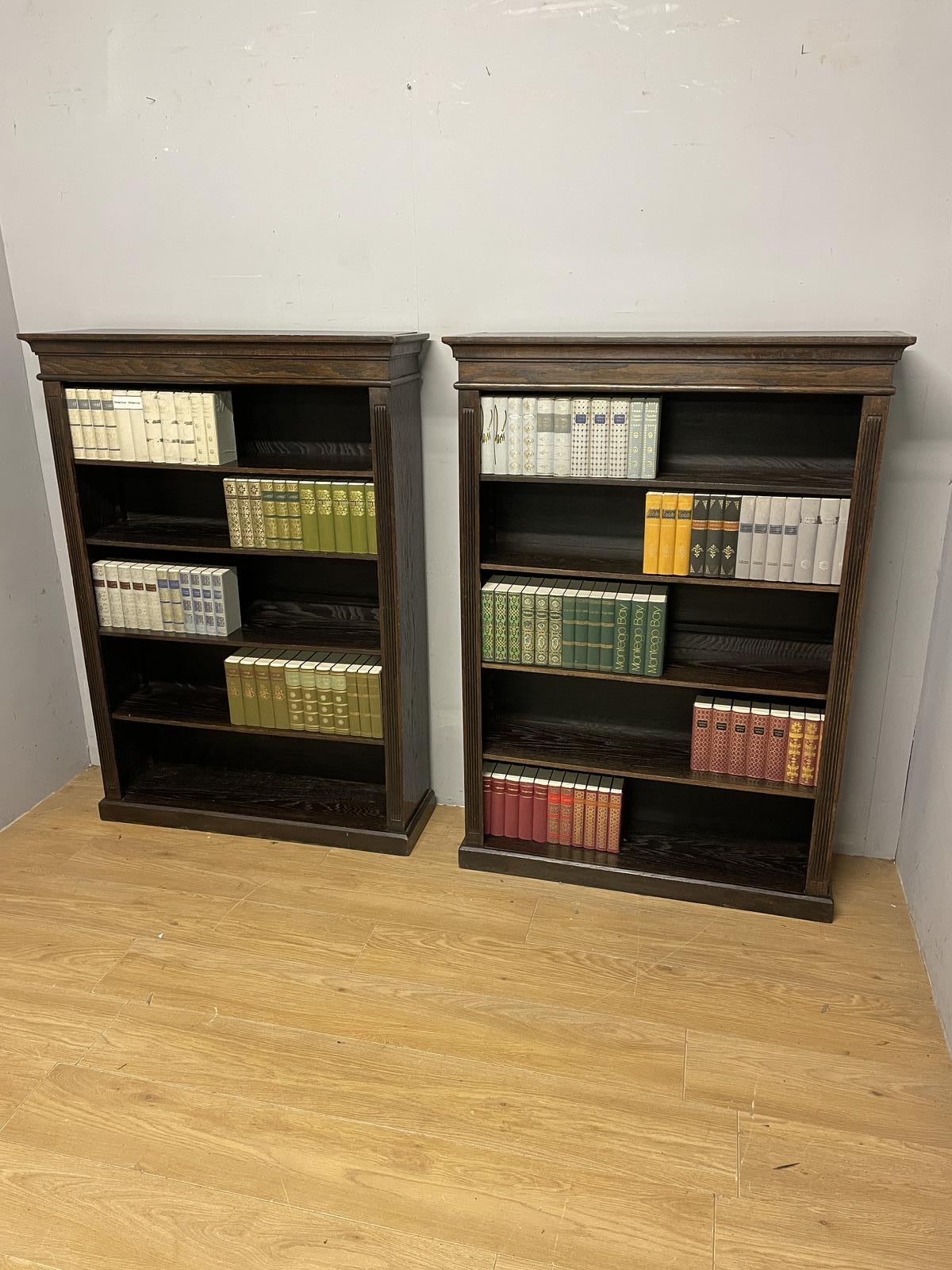 Pair of Edwardian Oak Freestanding Bookcases Circa1910 (1 of 11)