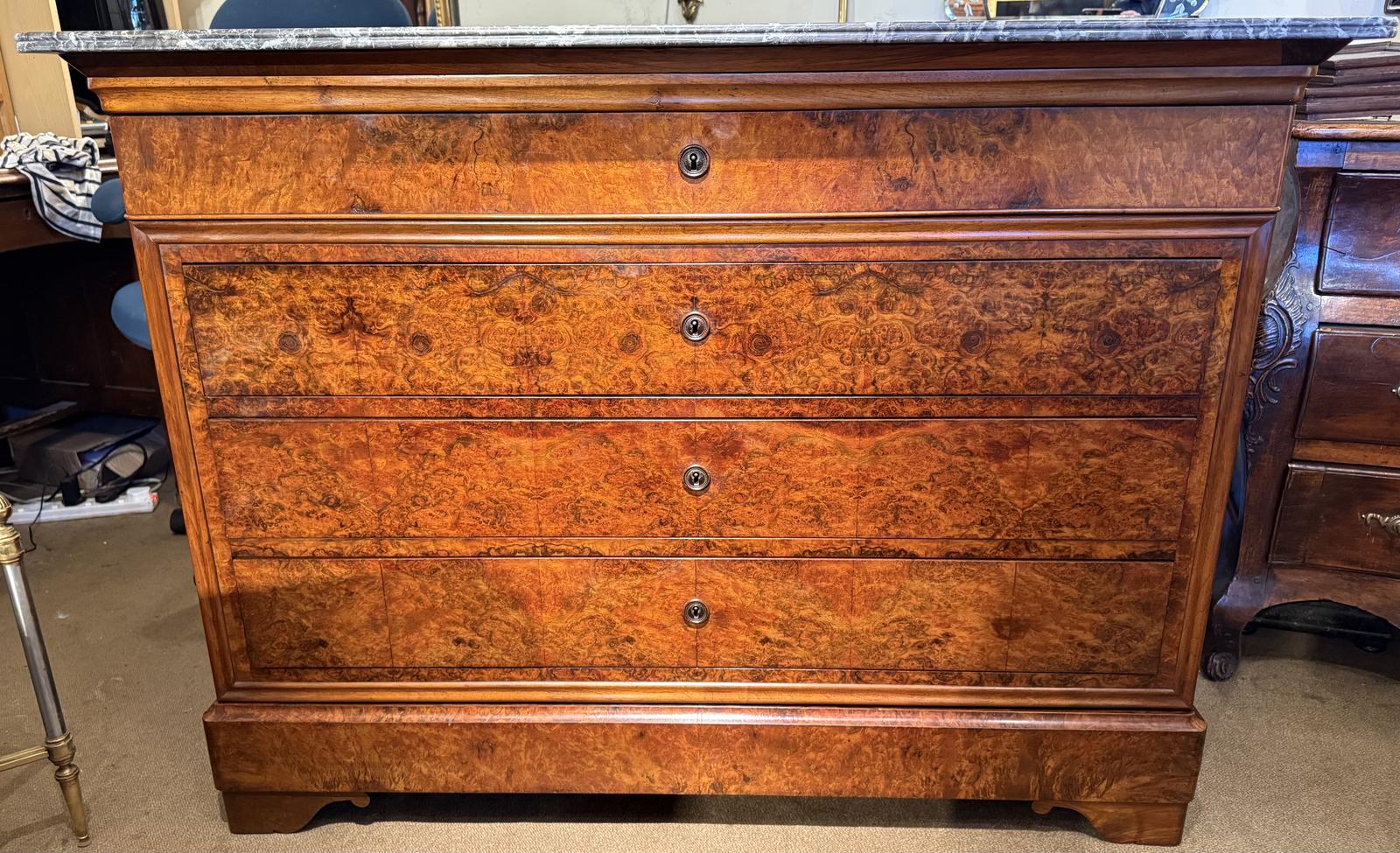 Burr Walnut Louis Philippe Commode (1 of 8) Burr Walnut Louis Philippe Commode (1 of 8)