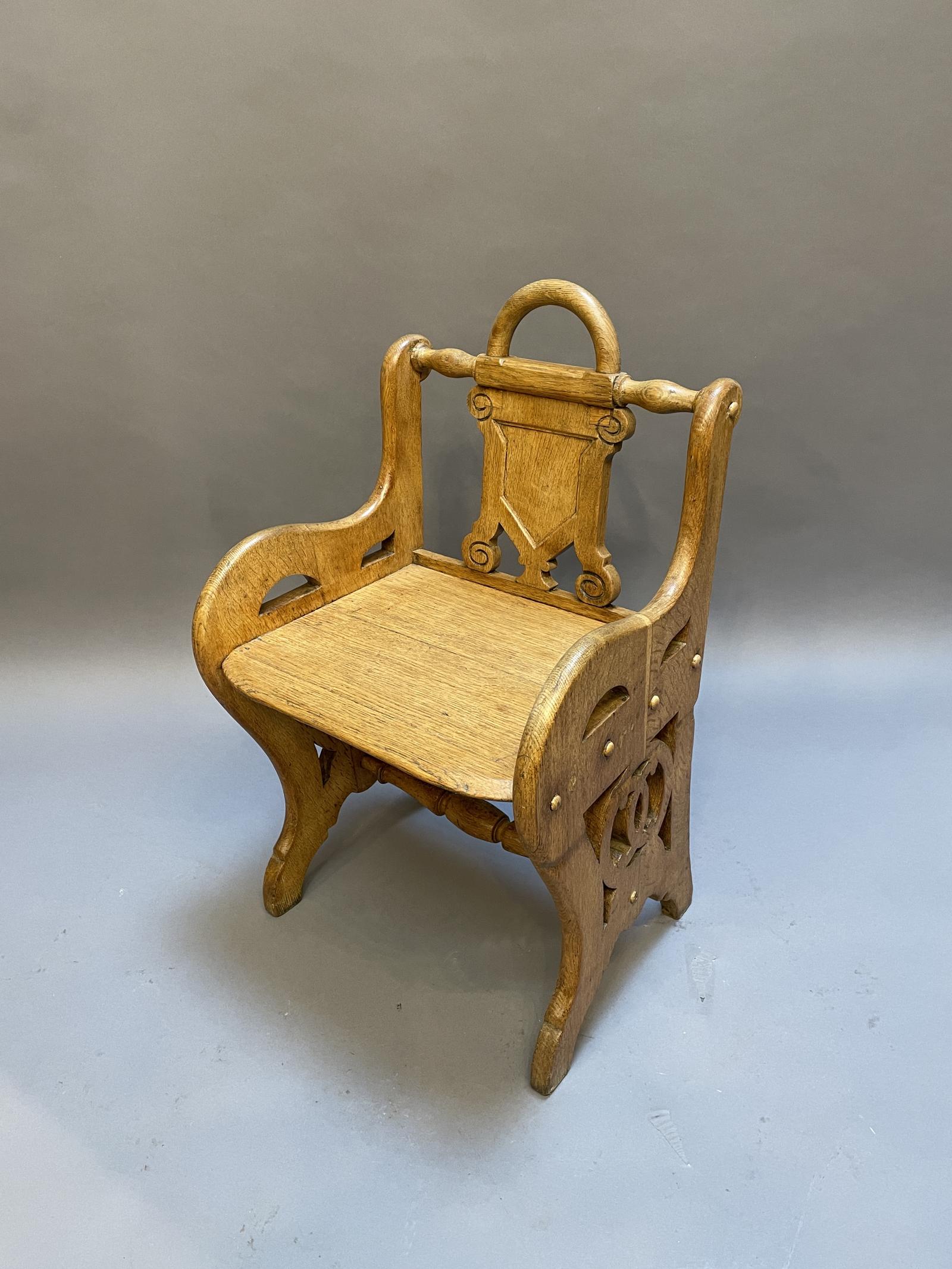 Victorian Oak Hall Chair (1 of 10)