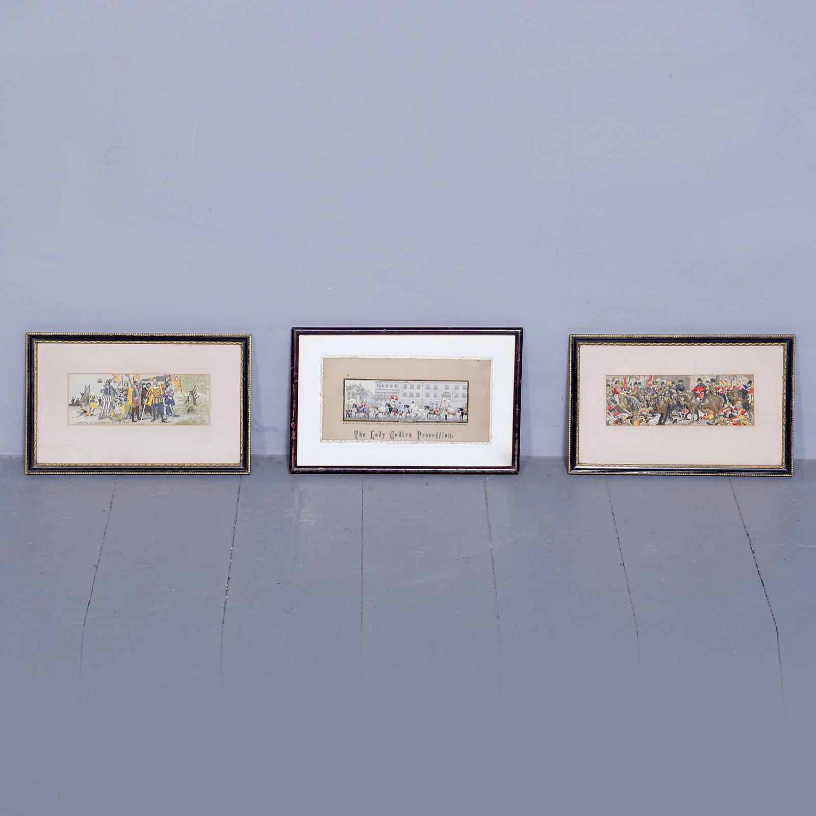 Set of 3 Framed Silk-work Panels (1 of 6)