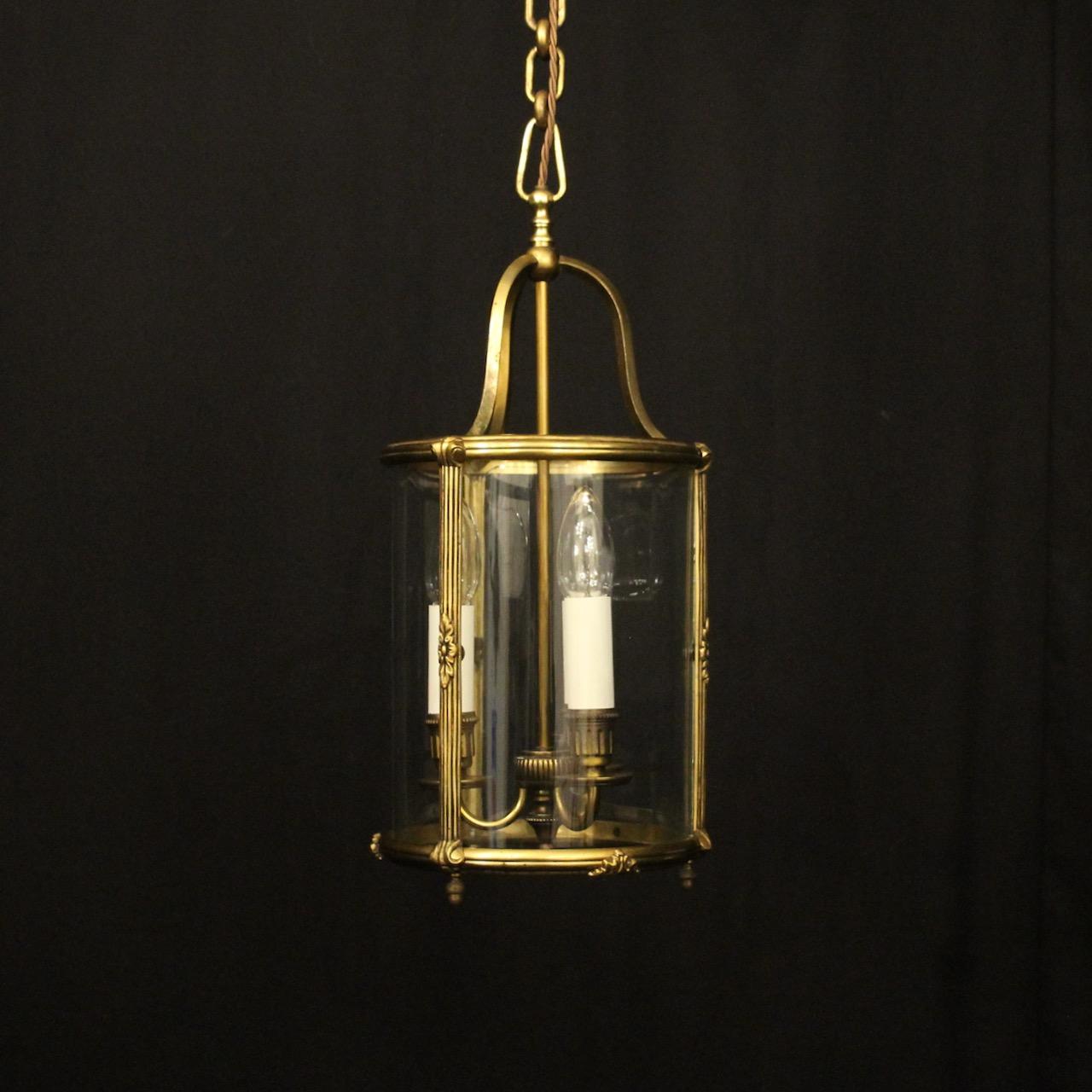 French Bronze Triple Light Antique Hall Lantern (1 of 10) French Bronze Triple Light Antique Hall Lantern (1 of 10)