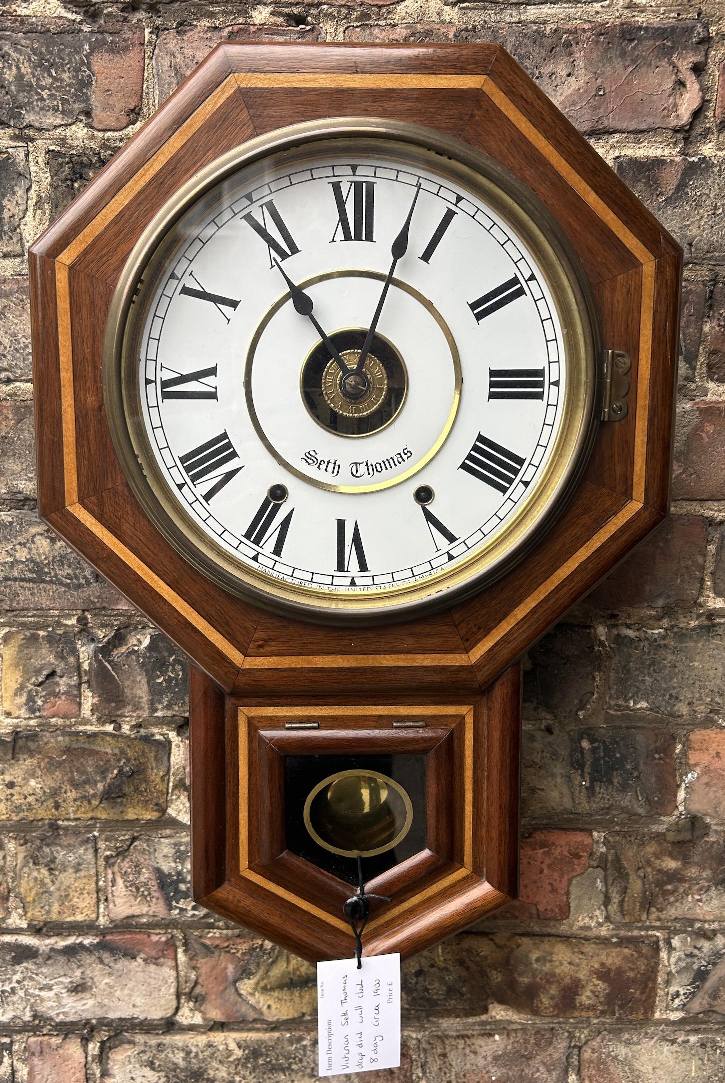Impressive Seth Thomas Hexagonal Drop Dial Clock - Ca 1900 (1 of 8)